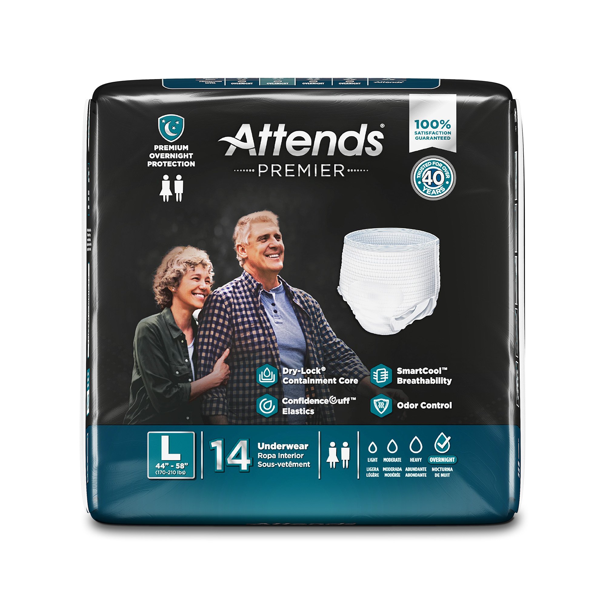 Attends® Premier Underwear, Heavy Absorbency, Large, 44 to 58 Inch Waist/Hip - Image 3