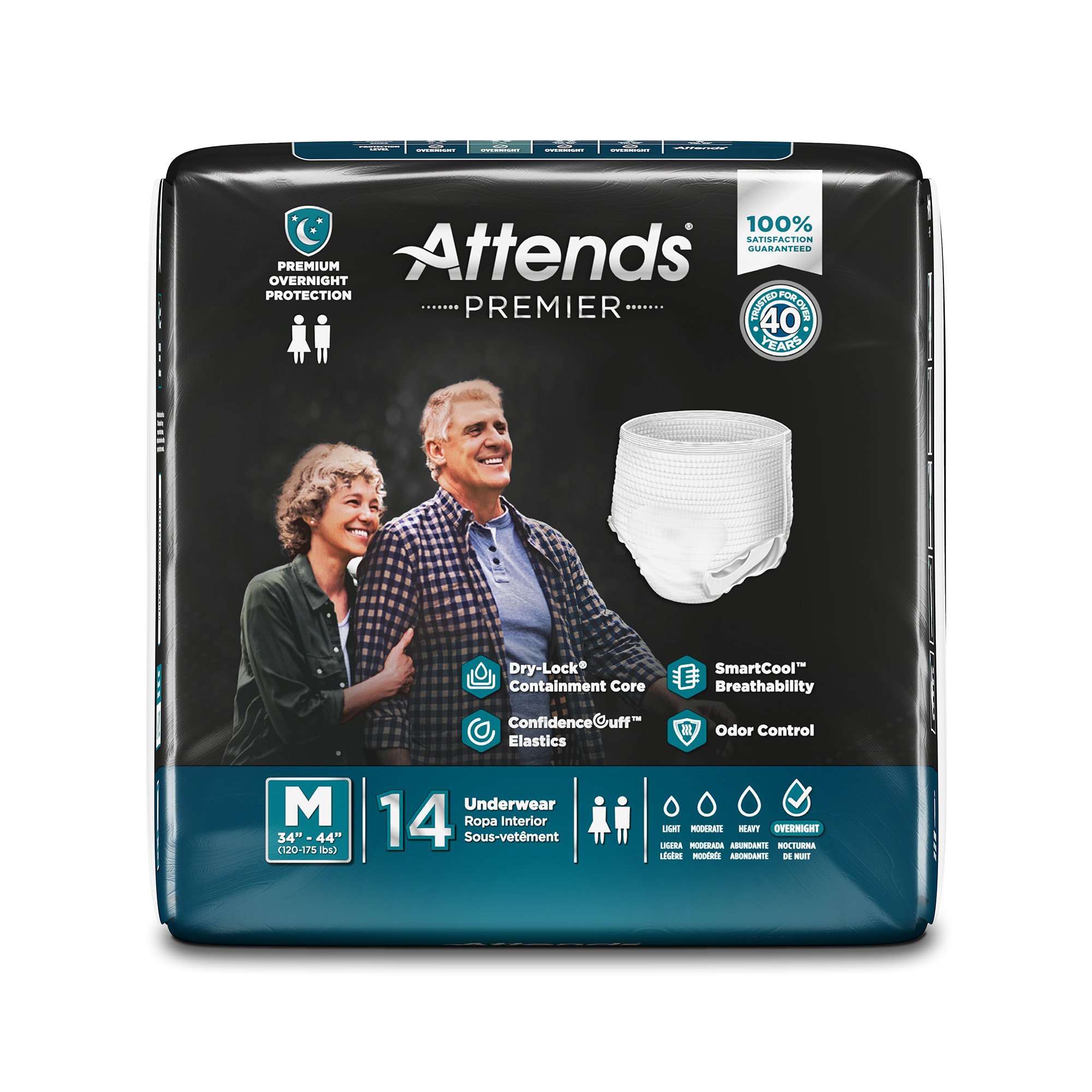 Attends® Premier Underwear, Heavy Absorbency, Medium, 34 to 44 Inch Waist/Hip - Image 3