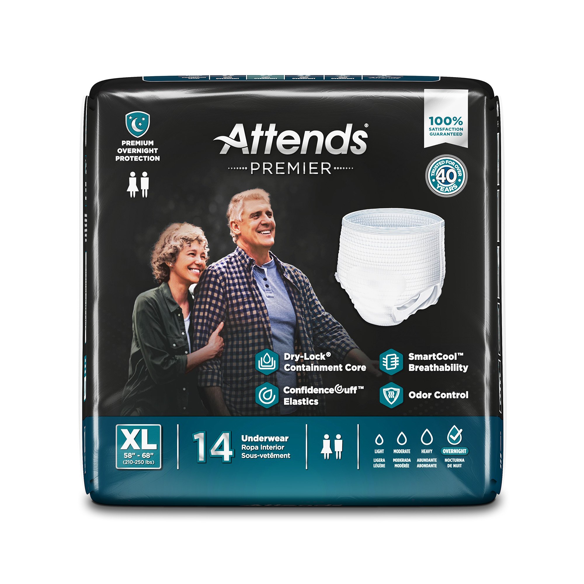 Attends® Premier Underwear, Heavy Absorbency, X-Large, 58 - 68 Inch Waist/Hip - Image 3