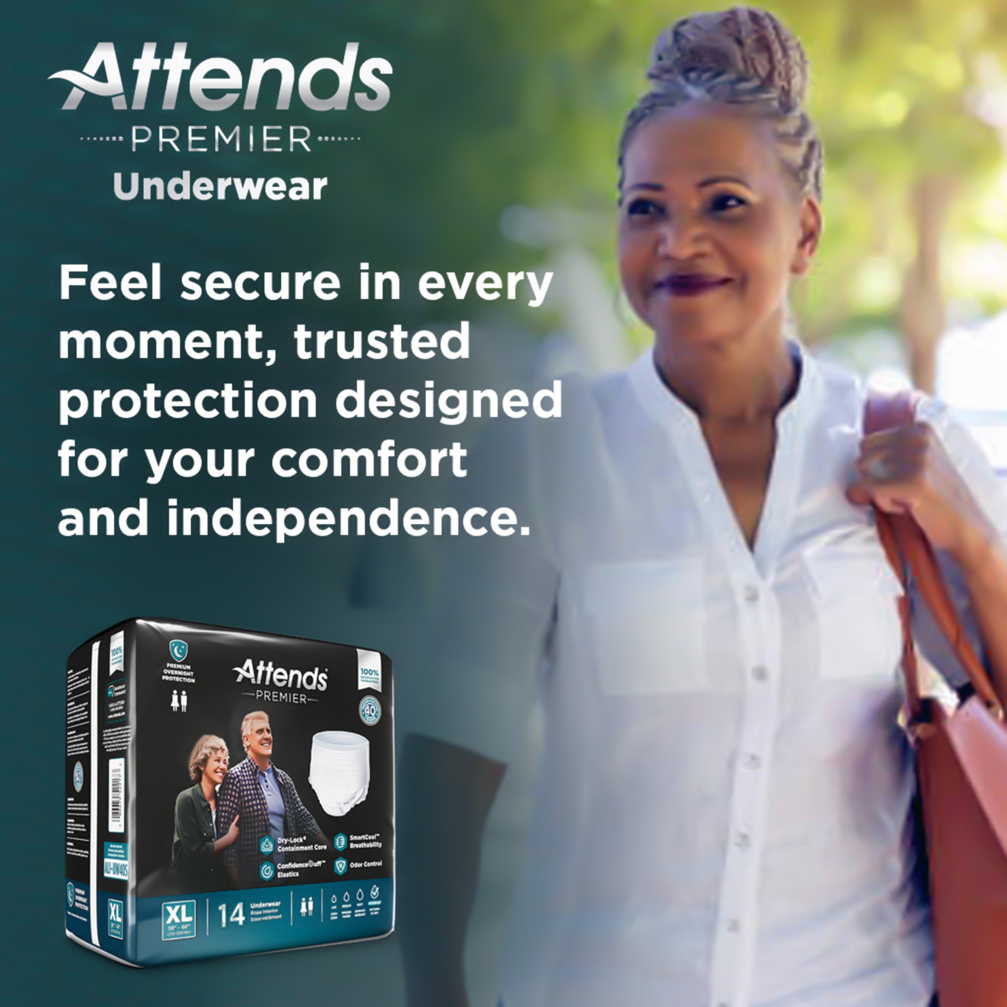 Attends® Premier Underwear, Heavy Absorbency, X-Large, 58 - 68 Inch Waist/Hip - Image 10