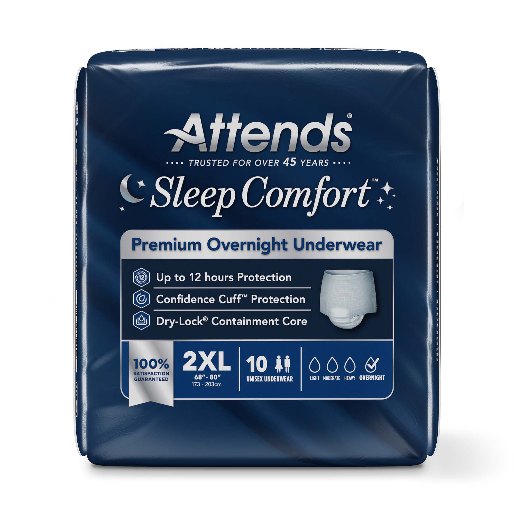 Attends® Sleep Comfort Premium Overnight Underwear, 2X-Large, 68 - 80 Inches - Image 3