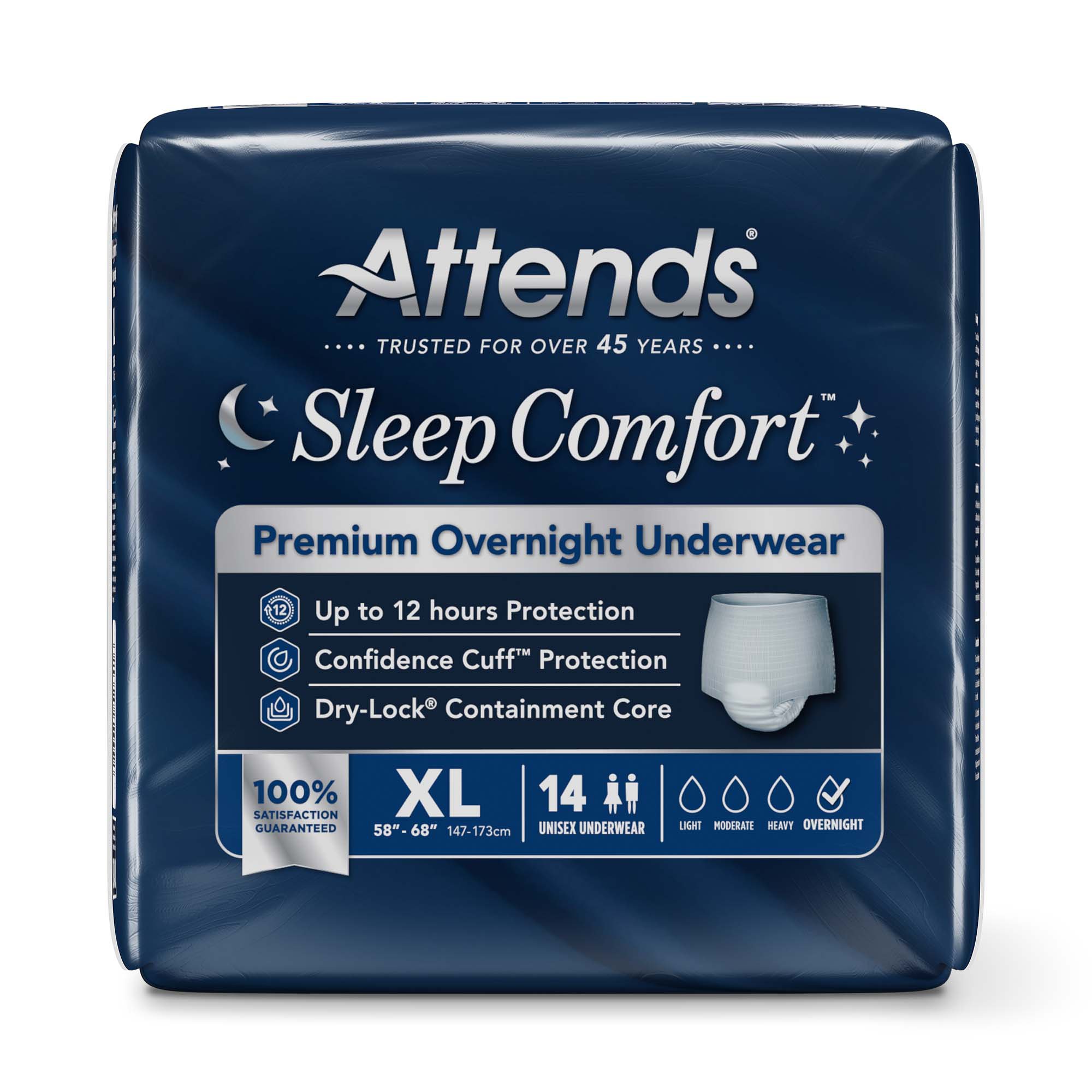 Attends® Sleep Comfort Premium Overnight Underwear, Extra Large, 58 - 68 Inches - Image 3