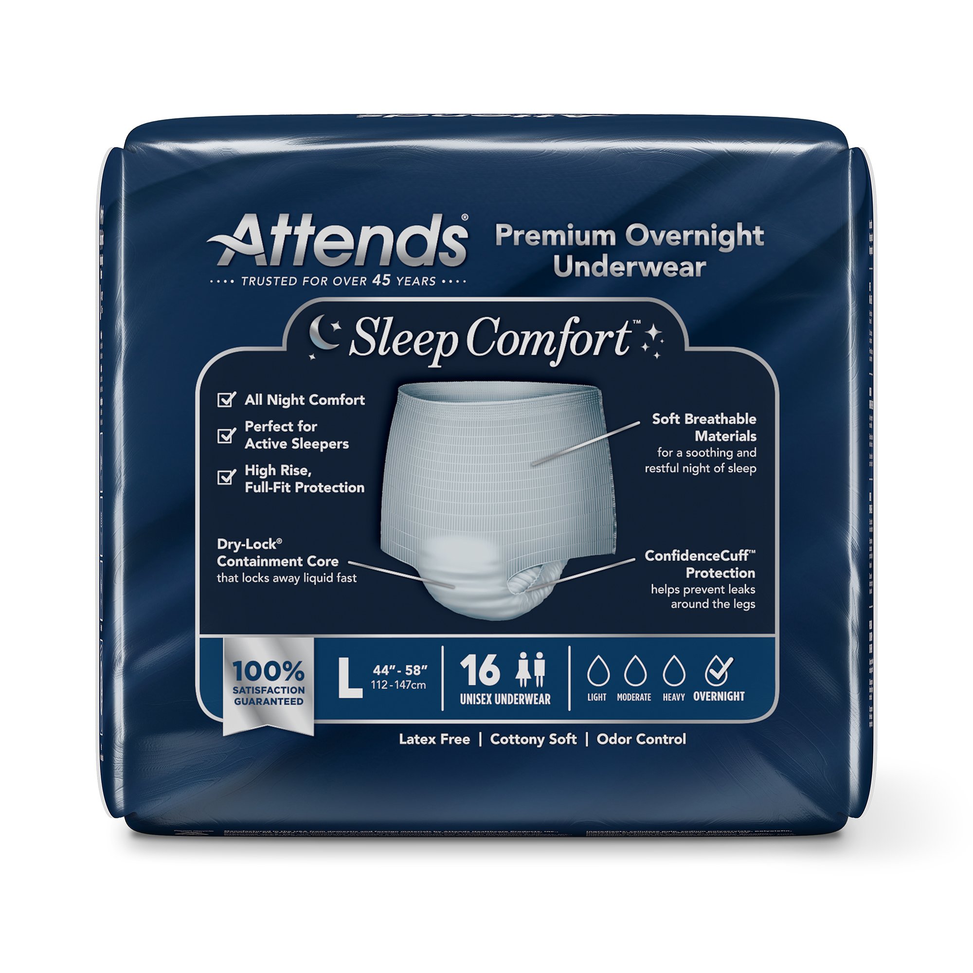 Attends® Sleep Comfort Premium Overnight Underwear, Large, 44 - 58 Inches - Image 4