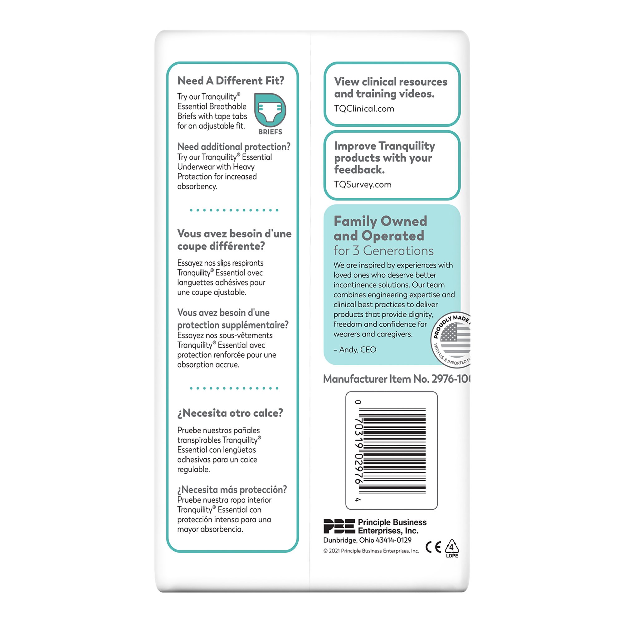 ComfortCare™ Absorbent Underwear, Large - Image 3