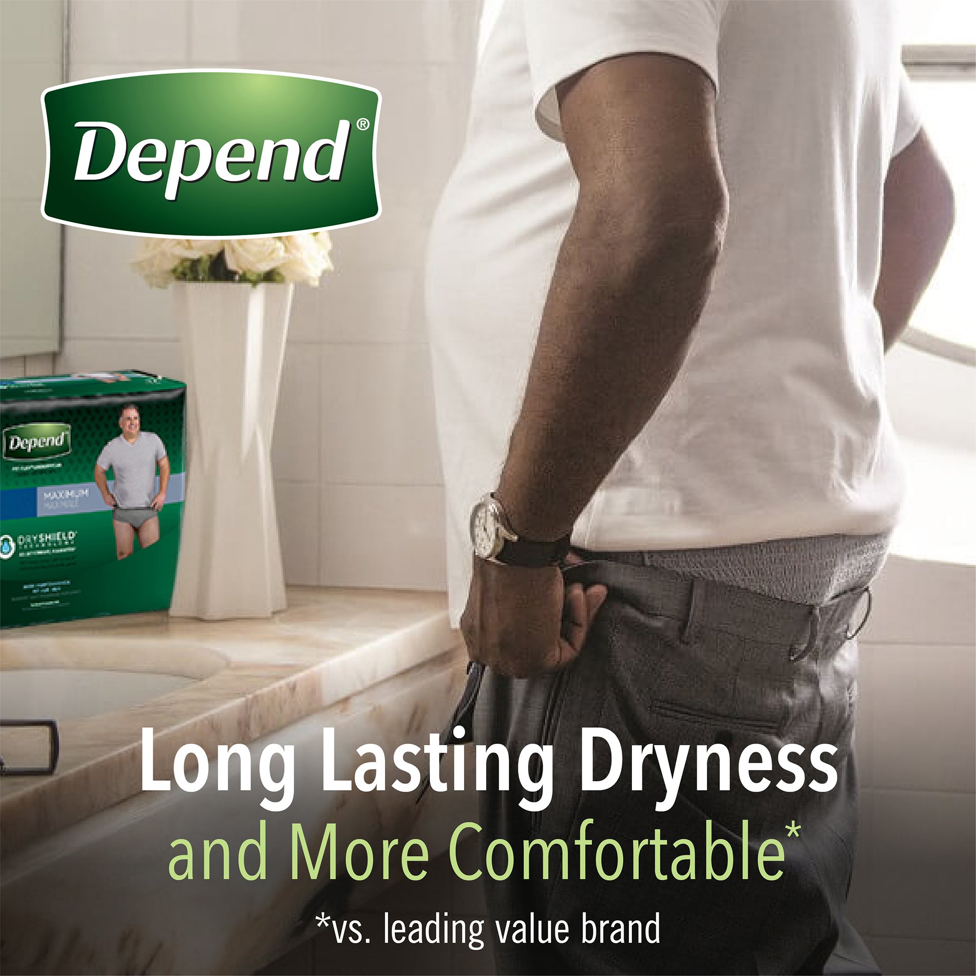 Depend® Fresh Protection™ Men's Maximum Absorbency Underwear, Small/Medium - Image 4
