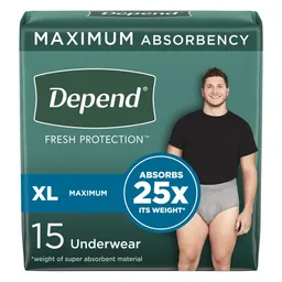 Depend® Fresh Protection™ Men's Maximum Absorbency Underwear, X-Large