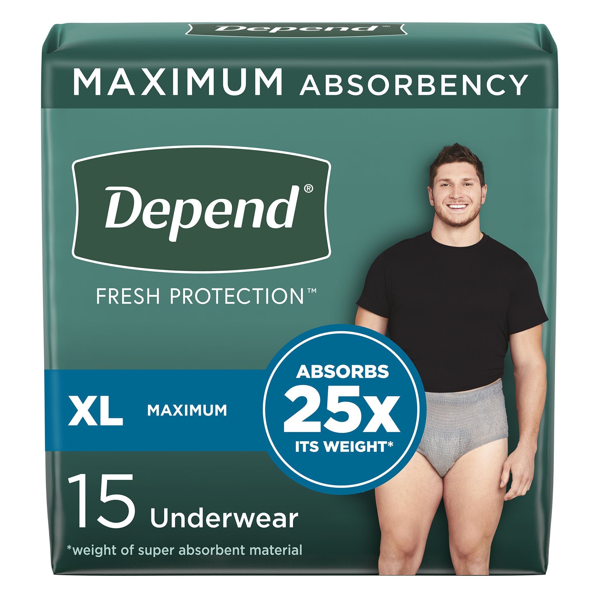 Depend® Fresh Protection™ Men's Maximum Absorbency Underwear, X-Large