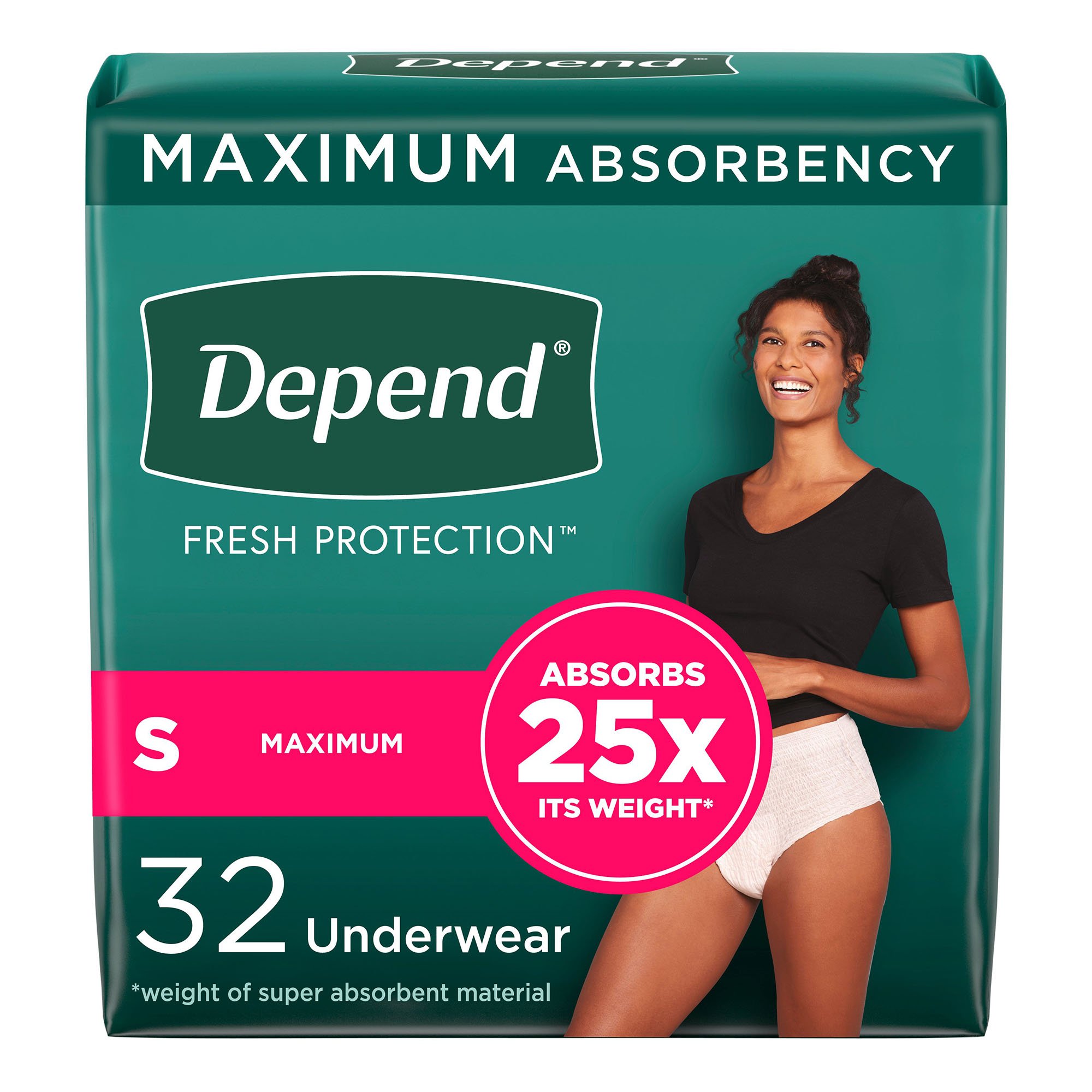 Depend® Fresh Protection™ Womens Maximum Absorbency Underwear, Small