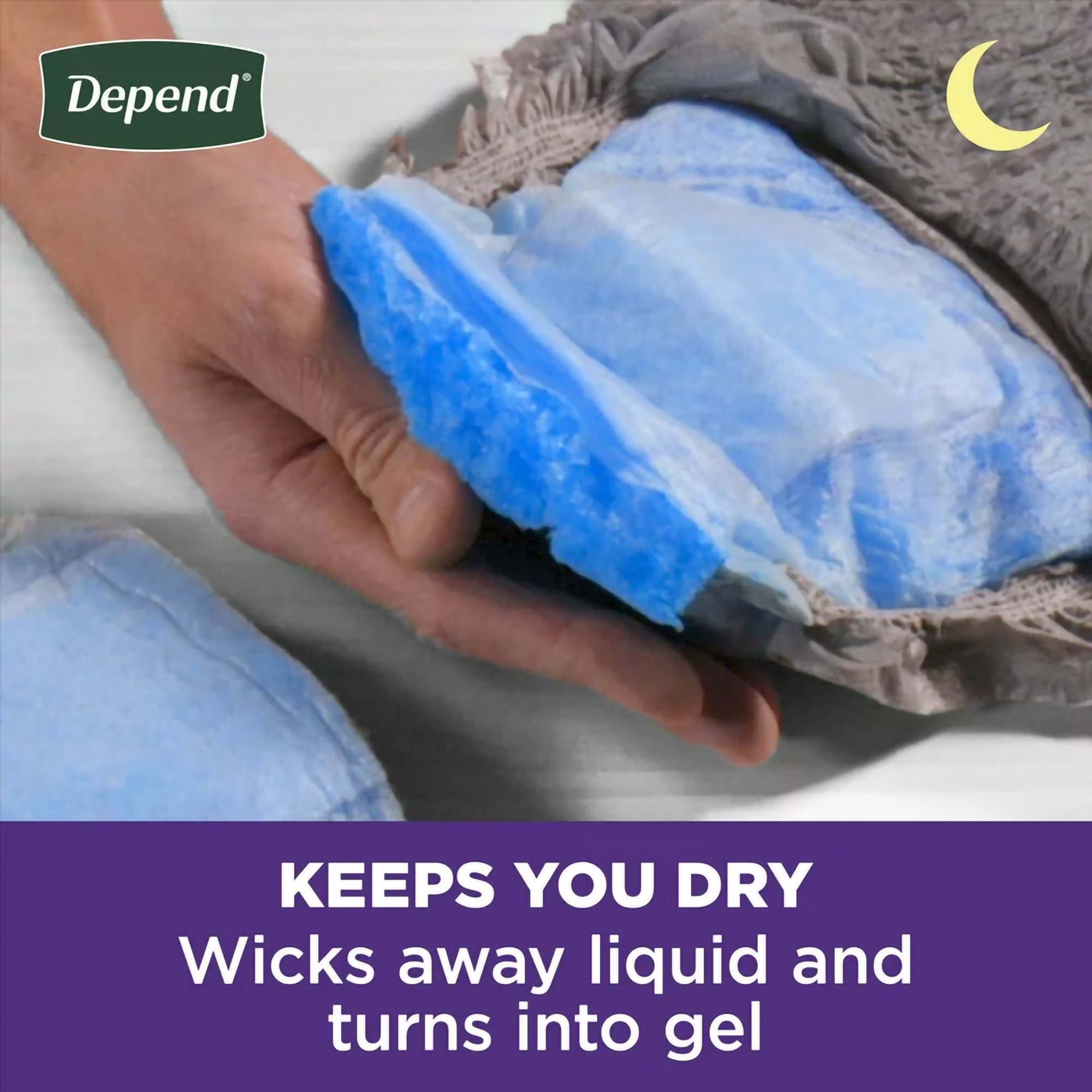 Depend® Night Defense® Absorbent Underwear for Men, Small/Medium - Image 3