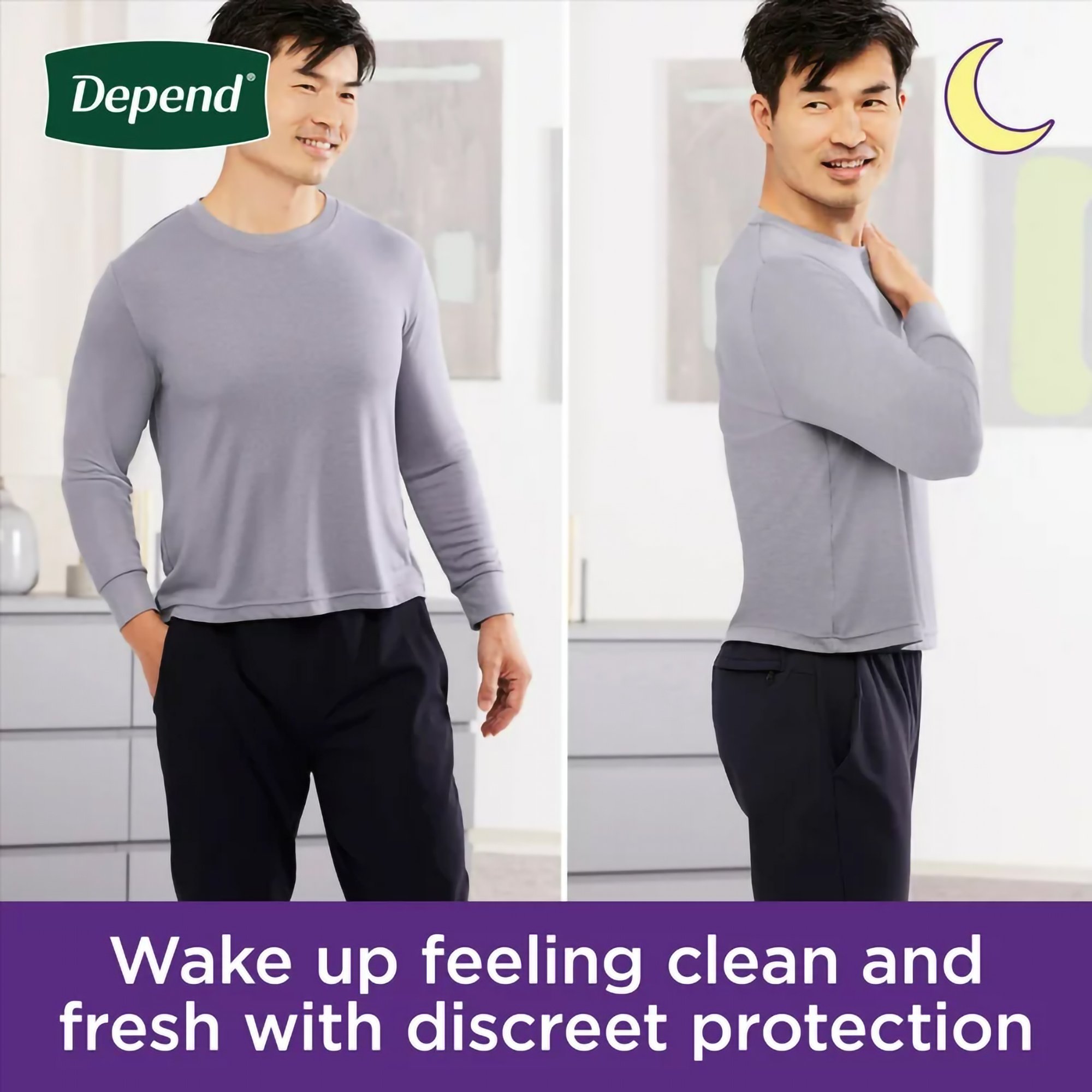 Depend® Night Defense® Absorbent Underwear for Men, Small/Medium - Image 4