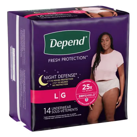 Depend® Night Defense® Women's Absorbent Underwear, Large