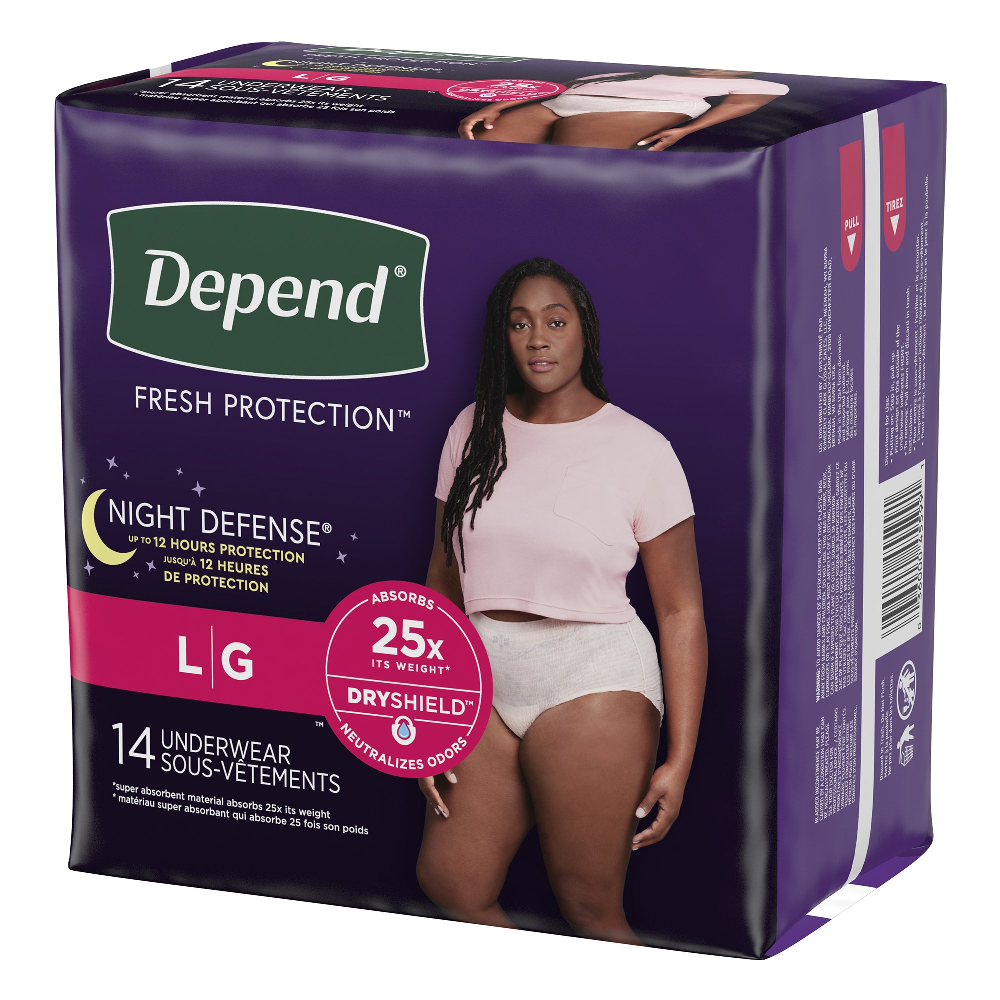 Depend® Night Defense® Women's Absorbent Underwear, Large - Image 2
