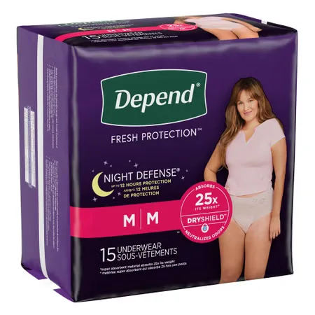 Depend® Night Defense® Women's Absorbent Underwear, Medium