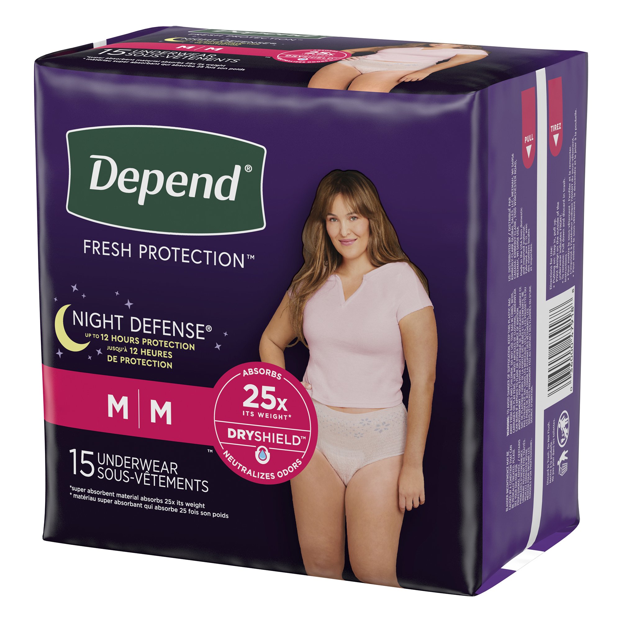 Depend® Night Defense® Women's Absorbent Underwear, Medium - Image 2