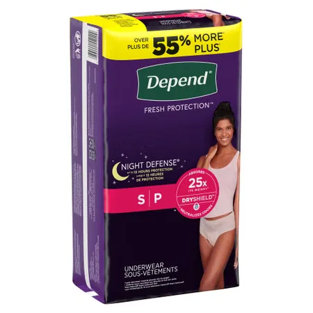 Depend® Night Defense® Women's Absorbent Underwear, Small
