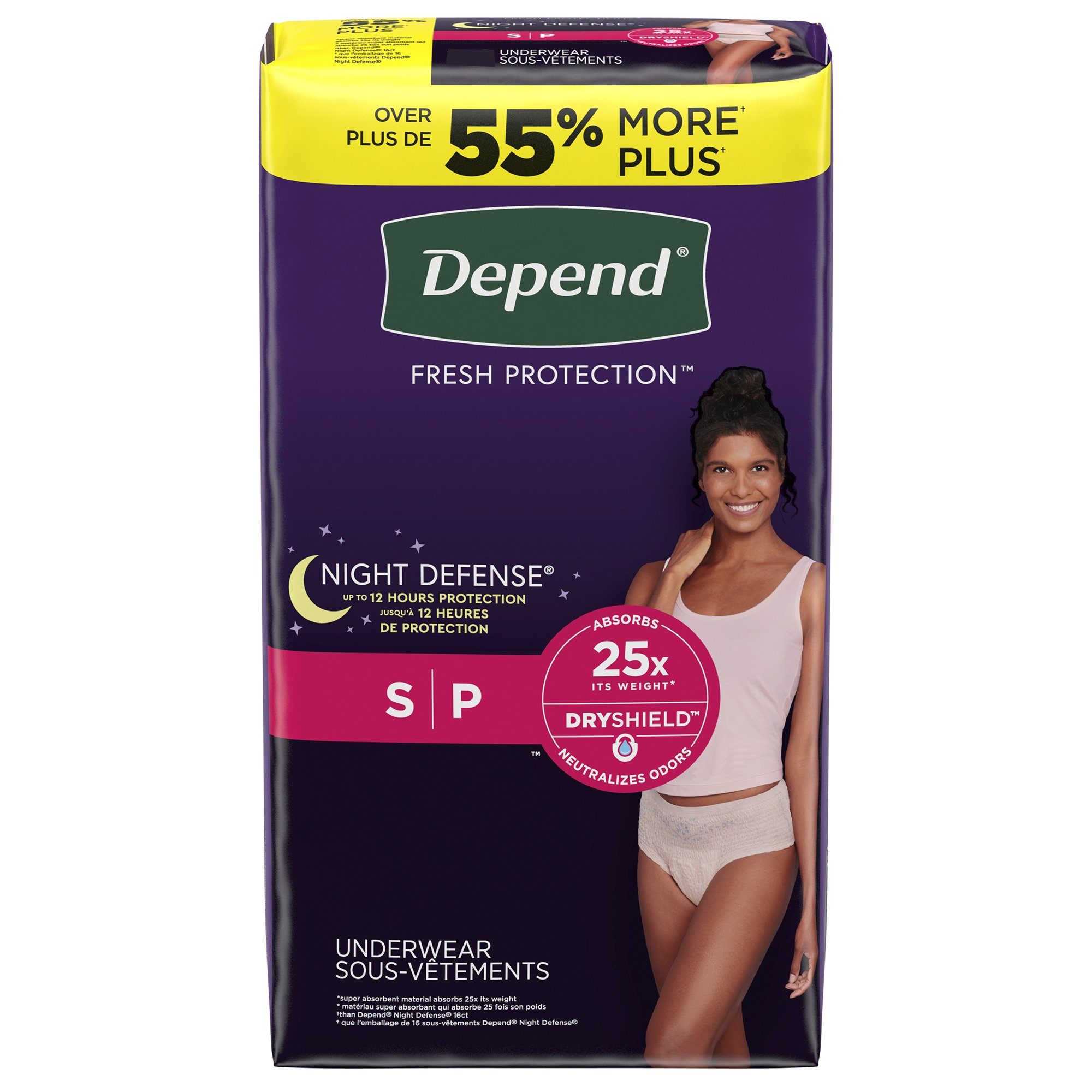 Depend® Night Defense® Women's Absorbent Underwear, Small - Image 3