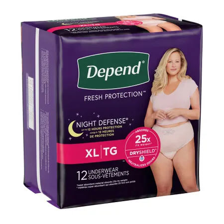 Depend® Night Defense® Women's Absorbent Underwear, X-Large