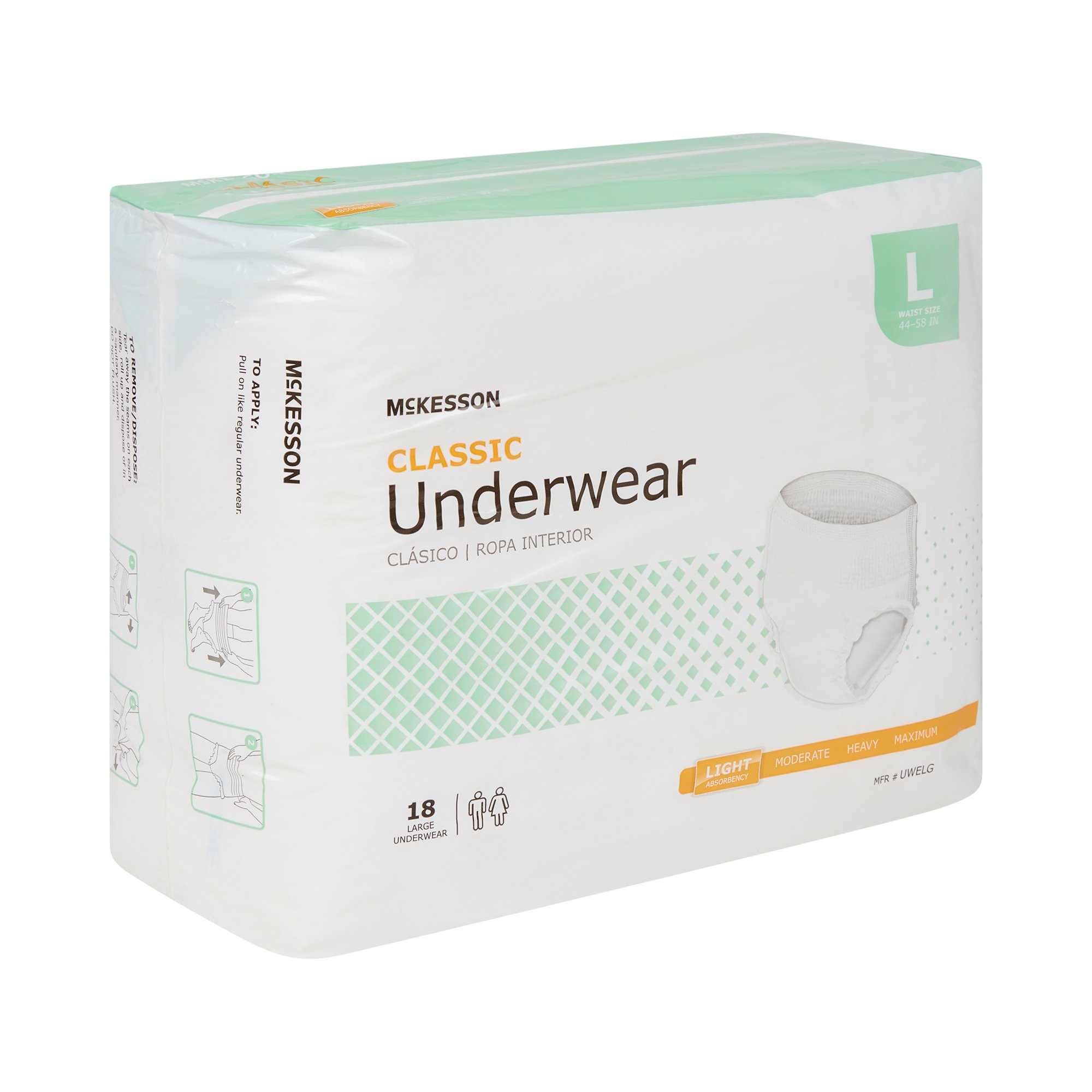 McKesson Classic Light Absorbency Incontinence Underwear, Large - Image 5