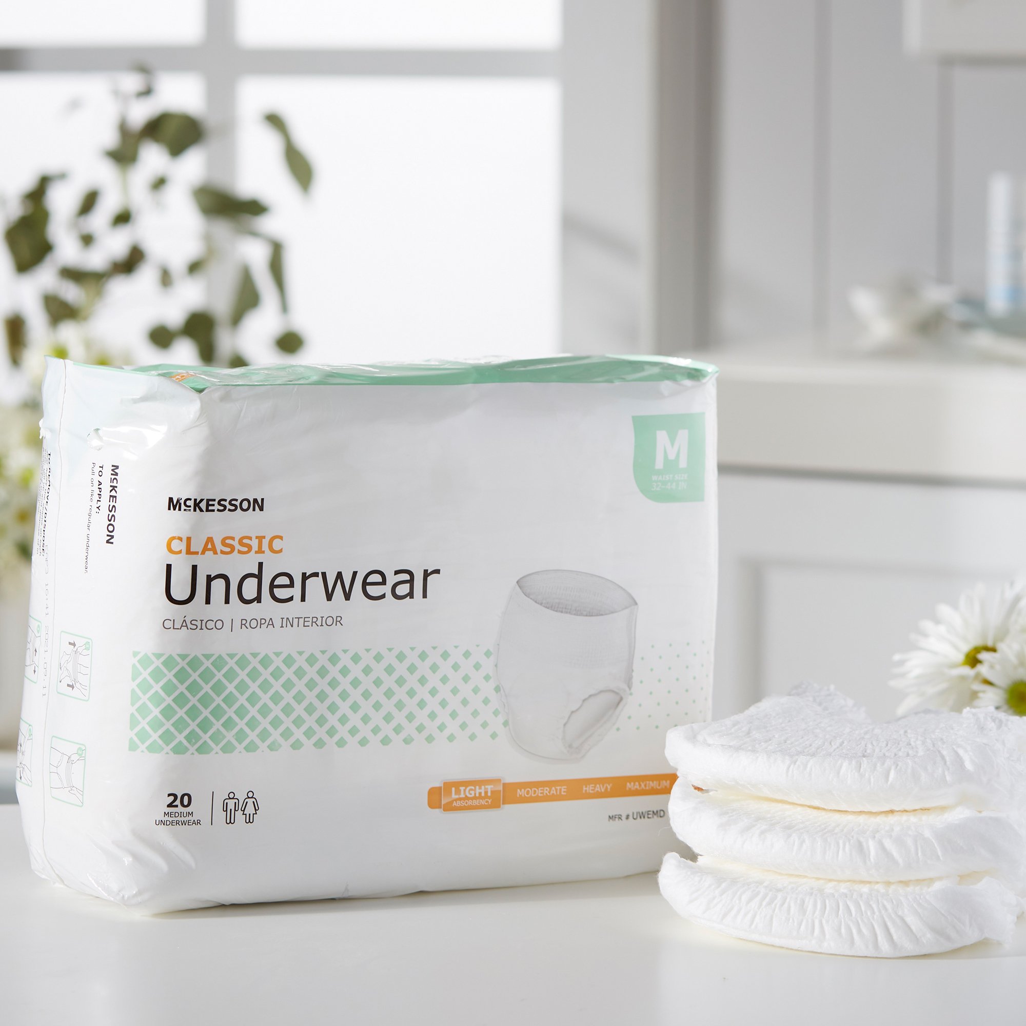 McKesson Classic Light Absorbency Incontinence Underwear, Medium - Image 6