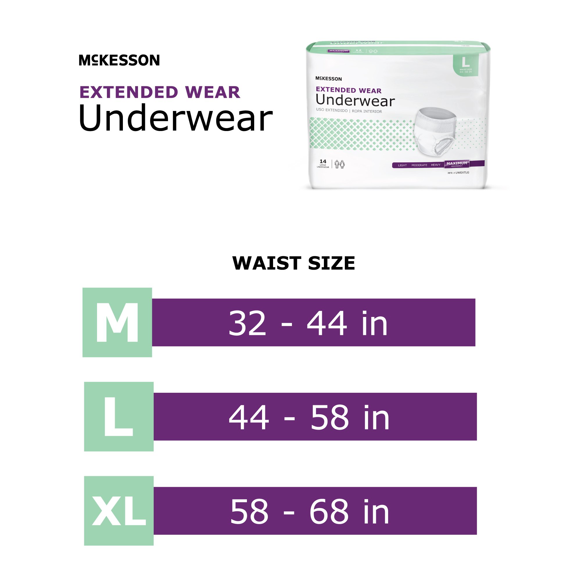 McKesson Extended Wear Maximum Absorbency Underwear, Extra Large - Image 3