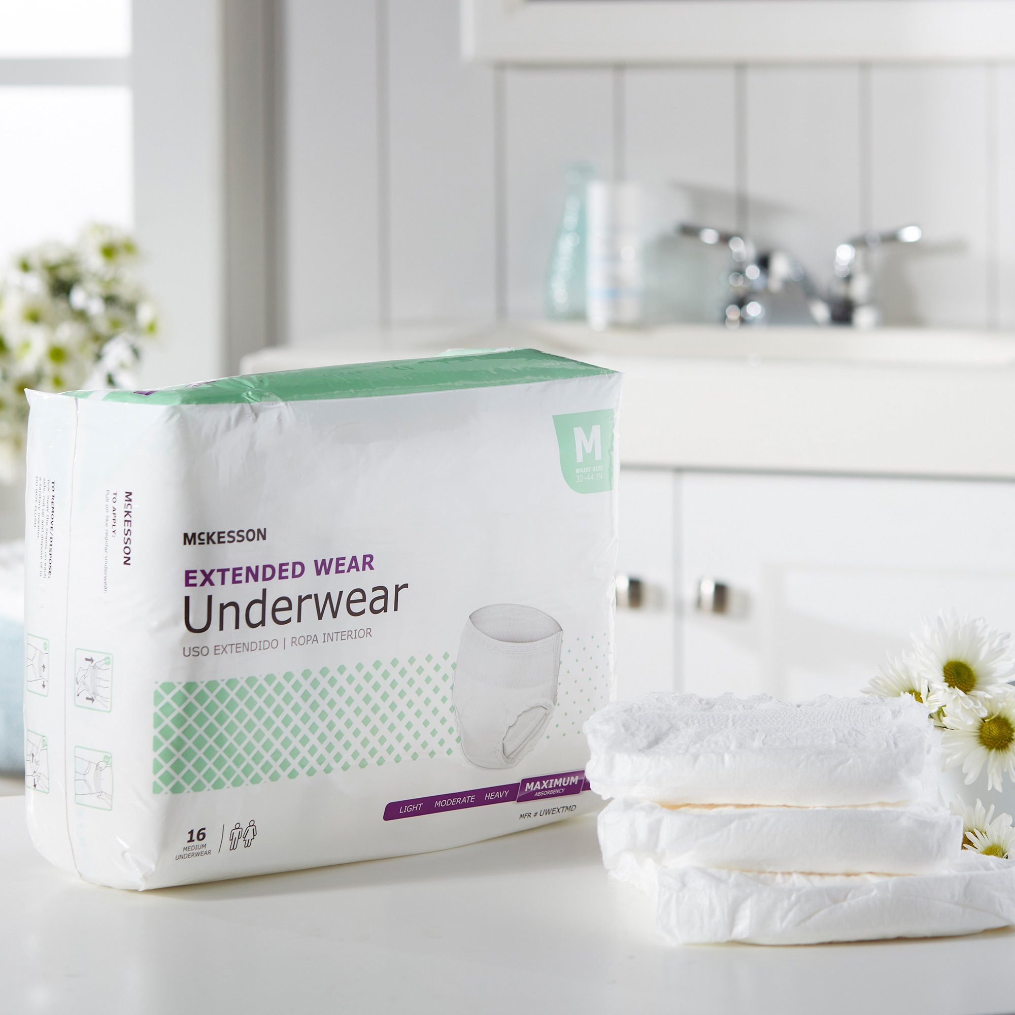 McKesson Extended Wear Maximum Absorbency Underwear, Medium - Image 7