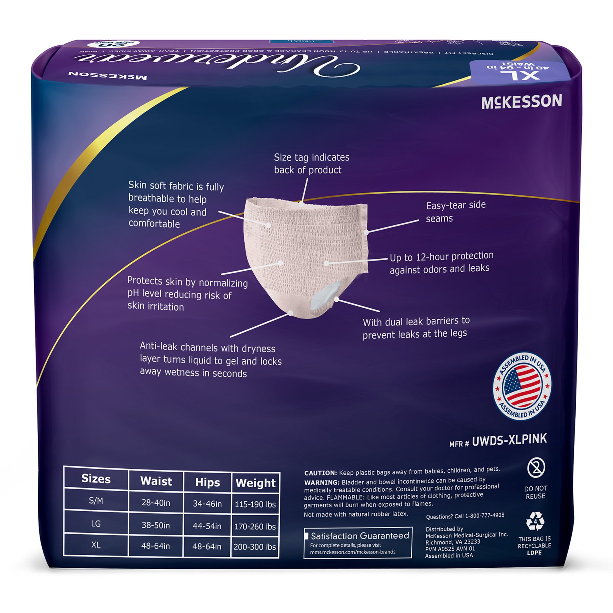 McKesson Premium Discreet Underwear for Women, Heavy Absorbency, Extra-Large - Image 10