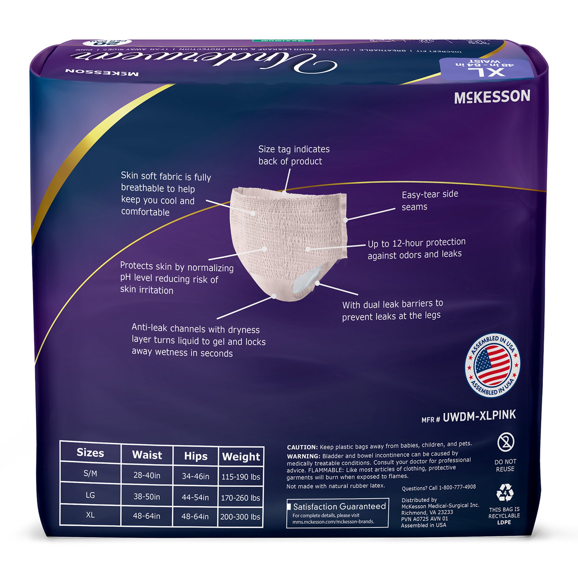 McKesson Premium Discreet Underwear for Women, Maximum Absorbency, Extra-Large - Image 9