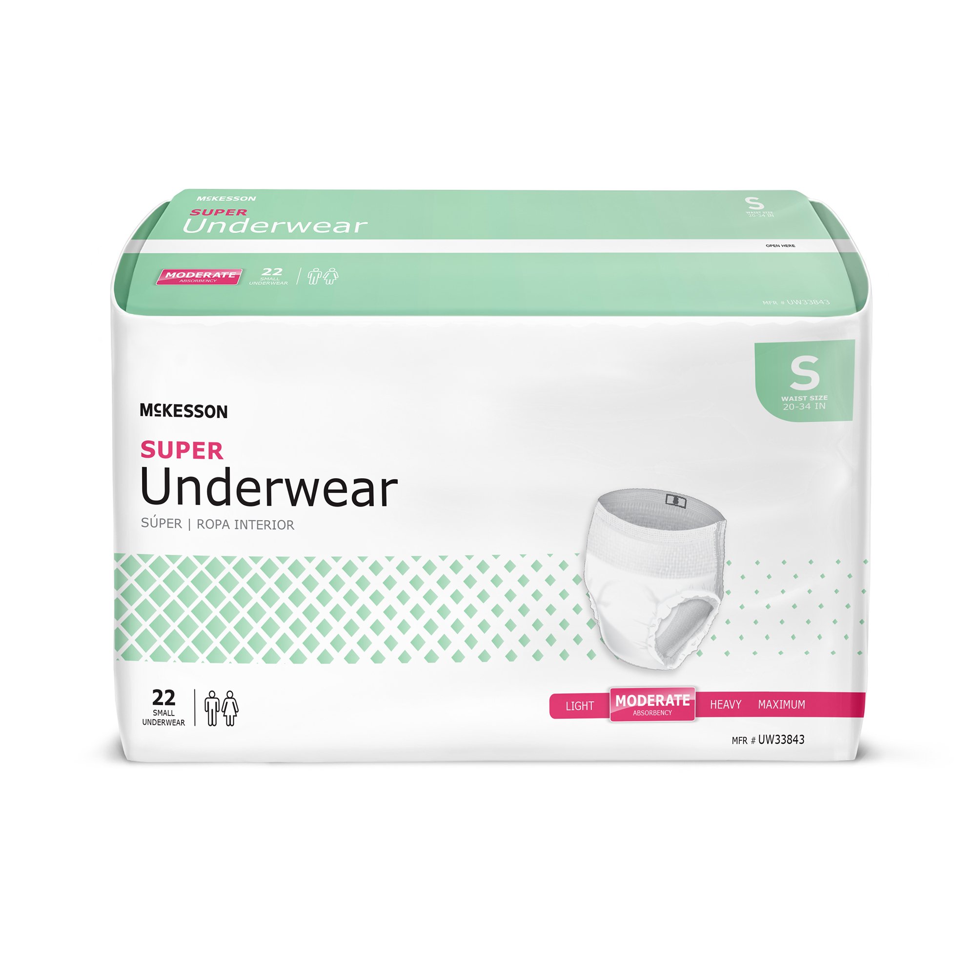 McKesson Super Moderate Absorbency Incontinence Underwear, Small