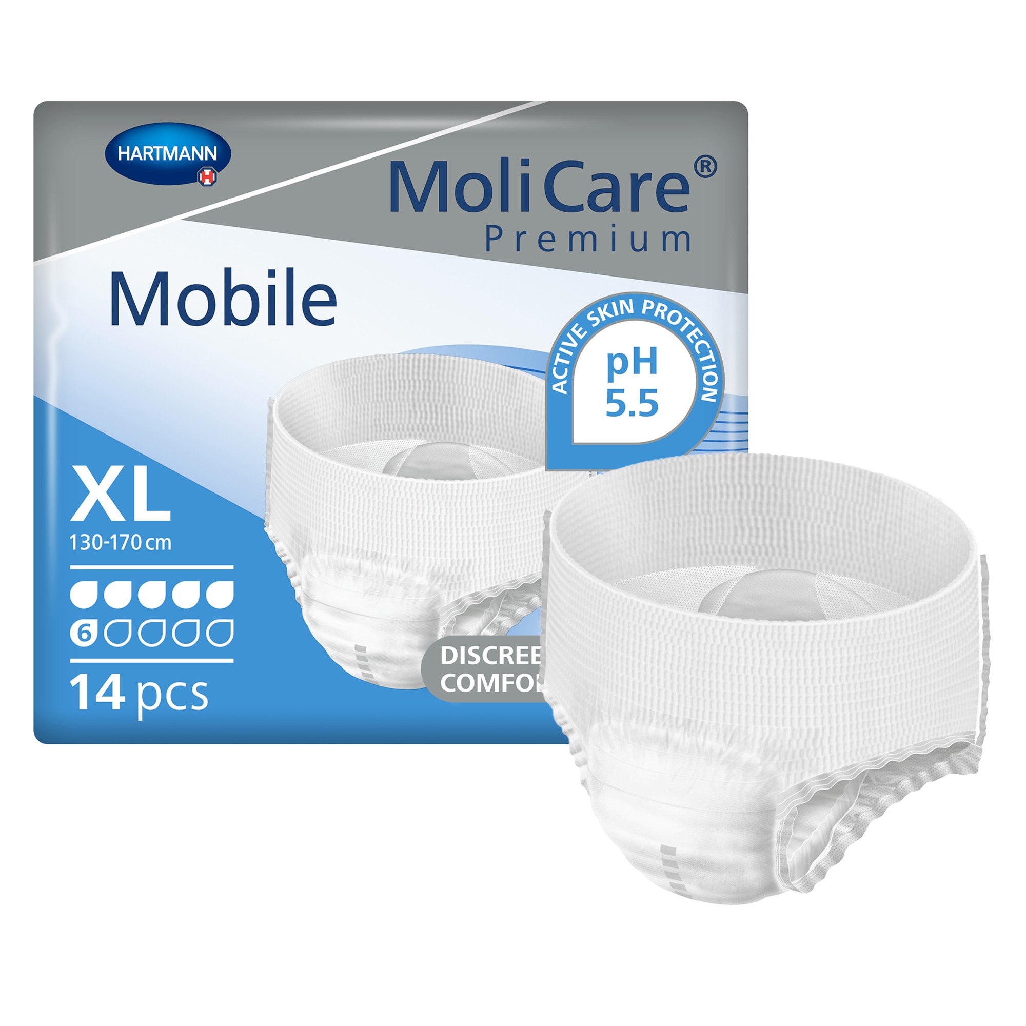 MoliCare® Premium Mobile 6 Drop Absorbency Incontinence Underwear, Extra Large