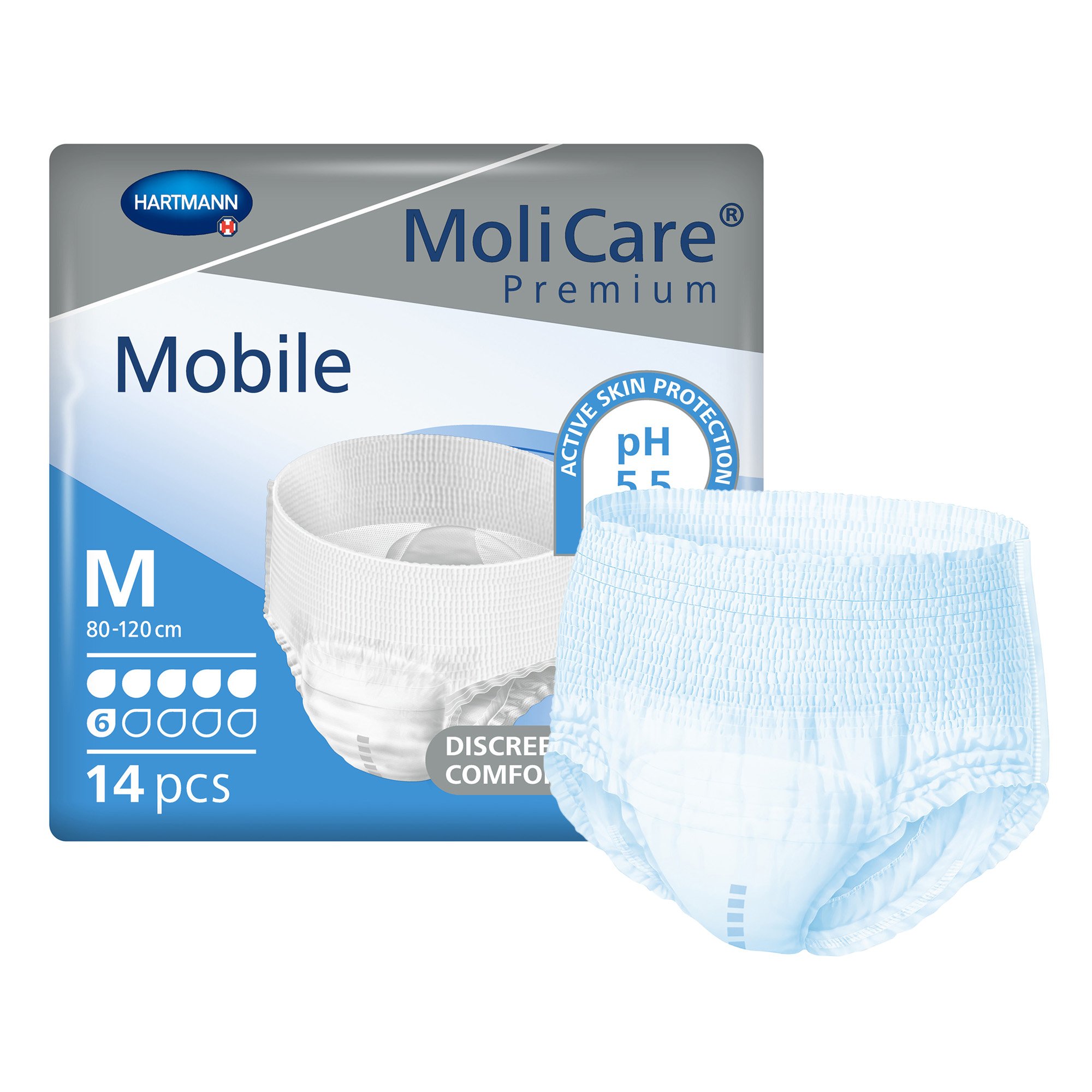 MoliCare® Premium Mobile 6 Drop Absorbency Incontinence Underwear, Medium