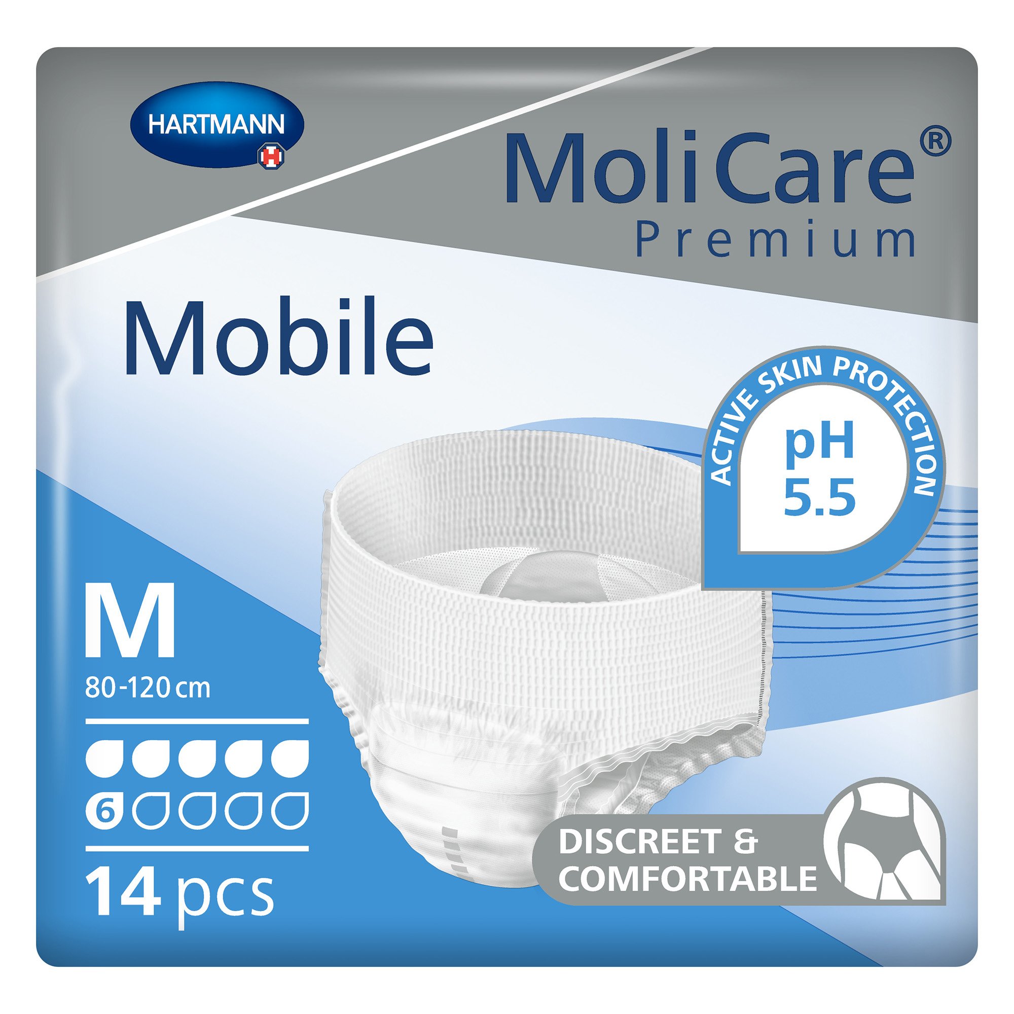 MoliCare® Premium Mobile 6 Drop Absorbency Incontinence Underwear, Medium - Image 3