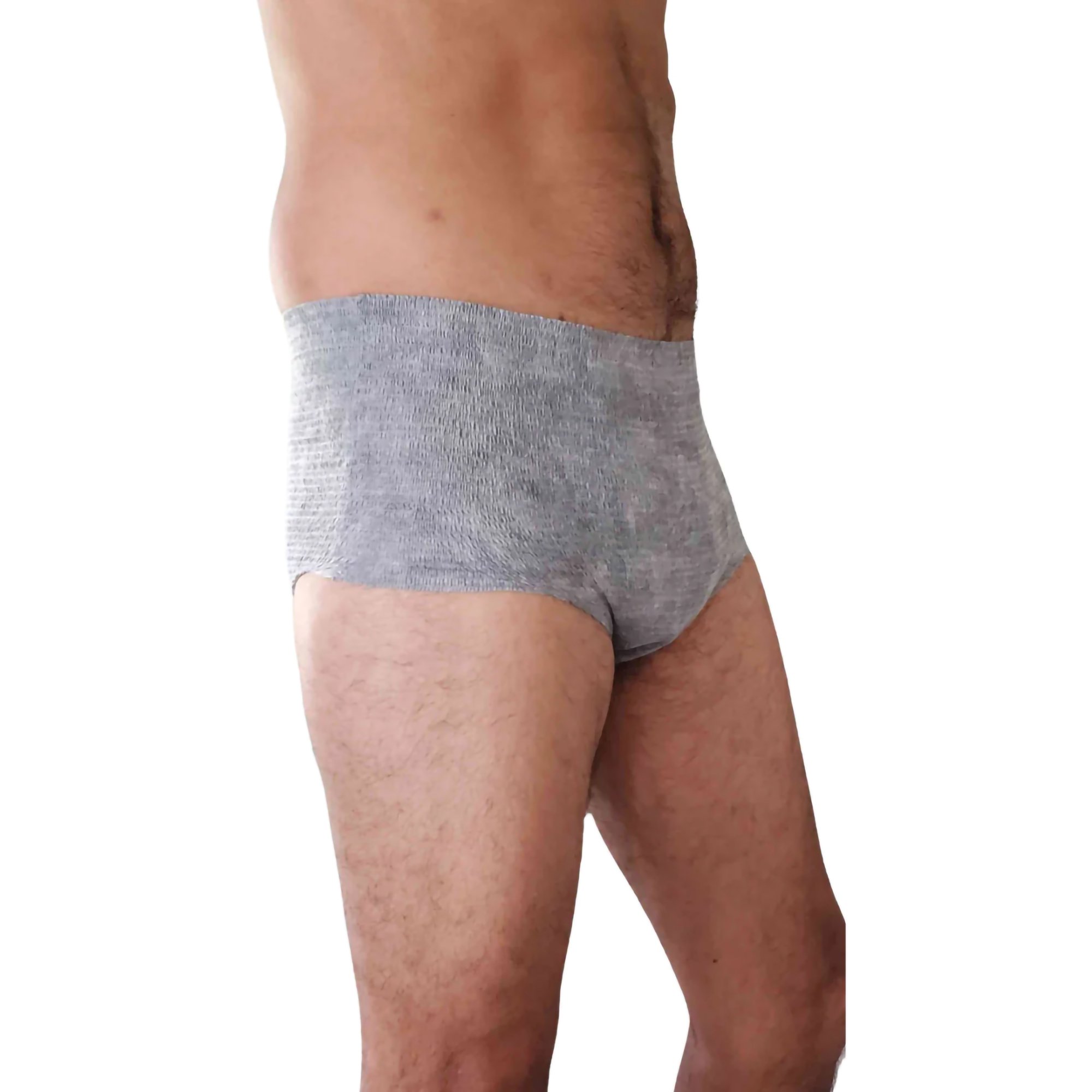 Nexwear Men's Pull-On Absorbent Underwear, Large, Gray - Image 7