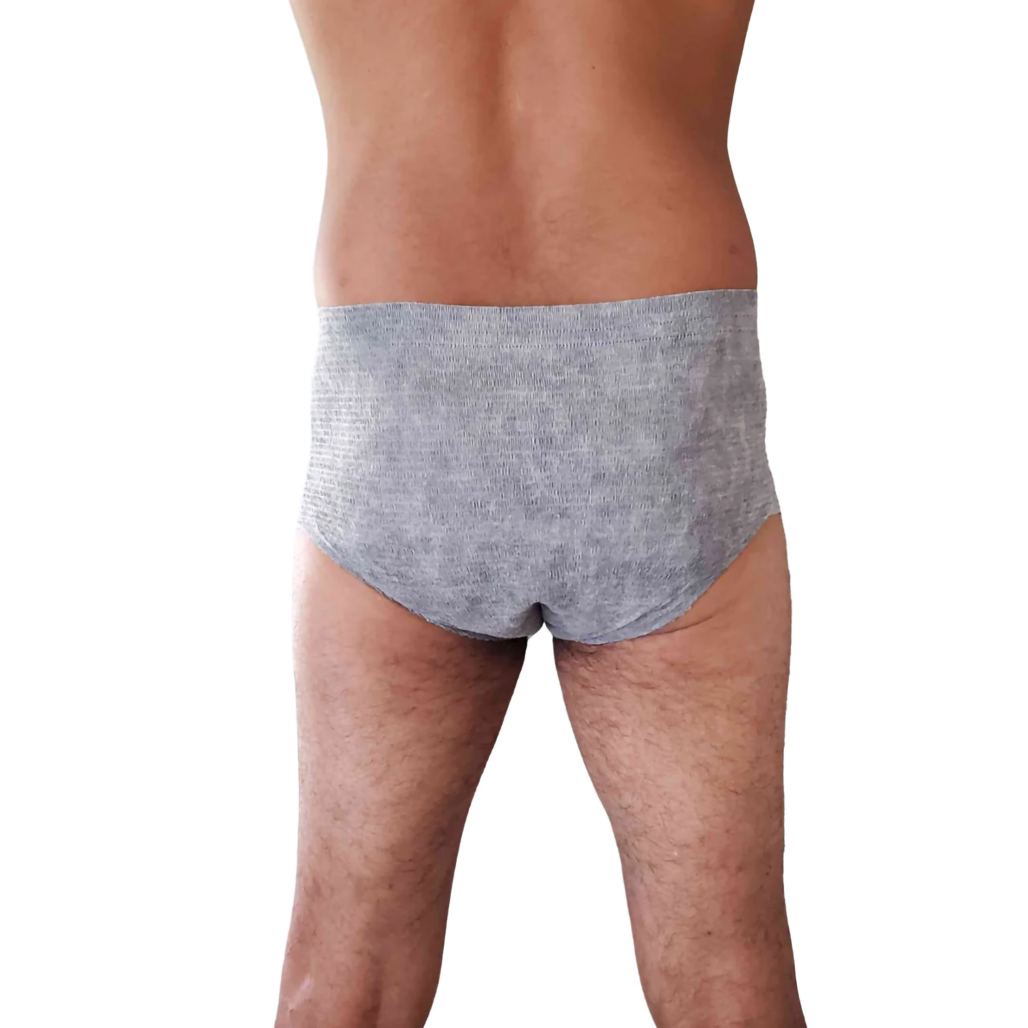 Nexwear Men's Pull-On Absorbent Underwear, Large, Gray - Image 8