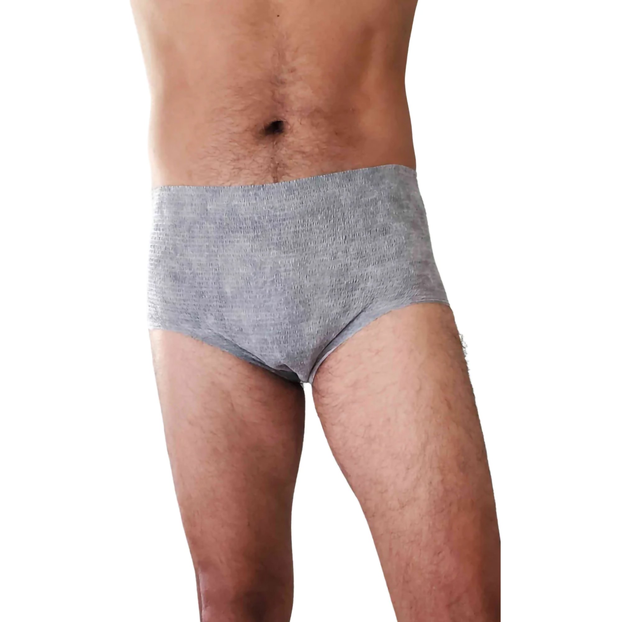 Nexwear Men's Pull-On Absorbent Underwear, Small/Medium, Gray