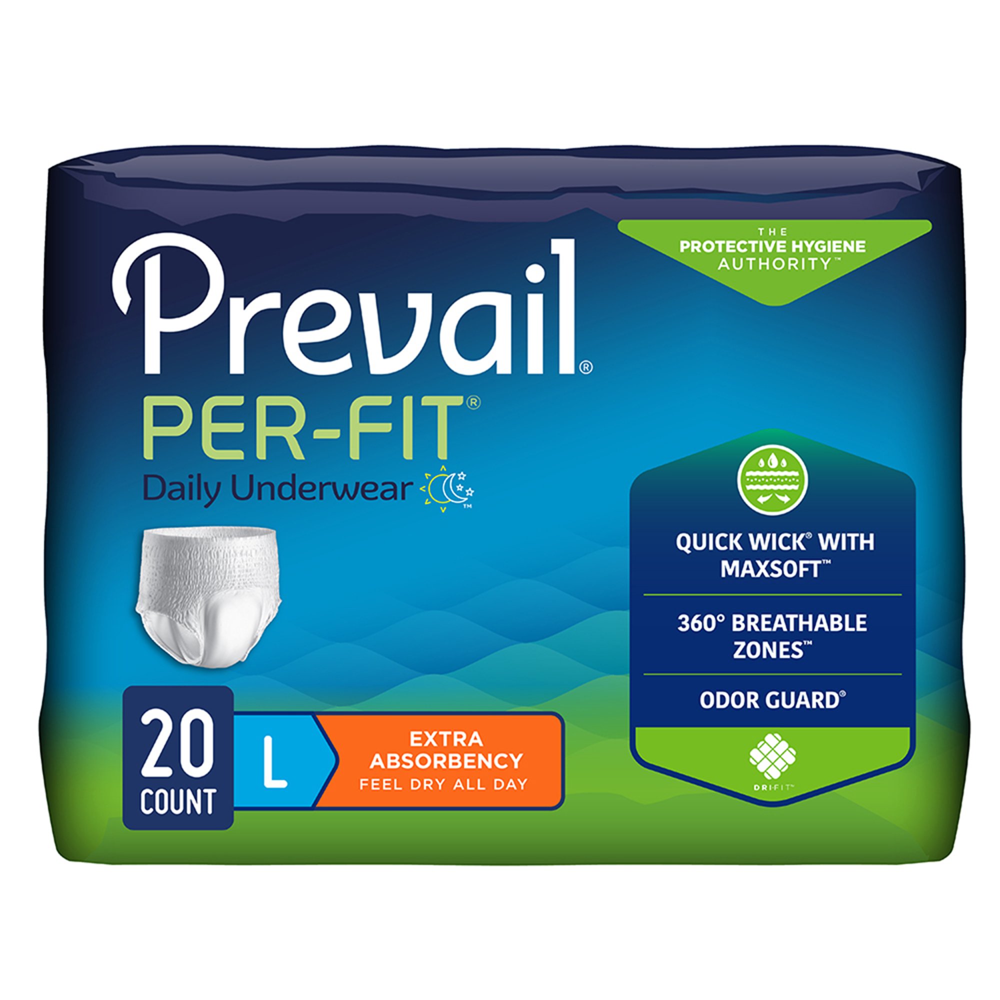 Prevail Per-Fit® Daily Underwear, Large