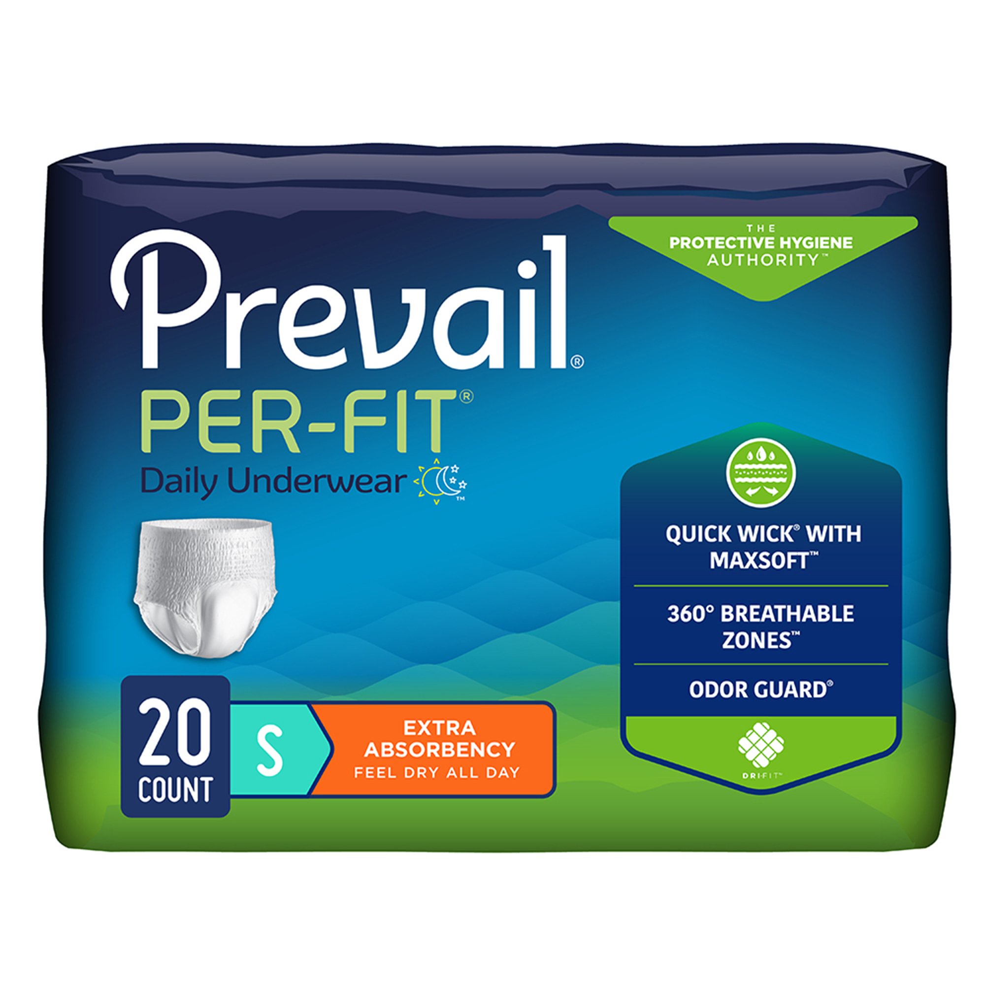 Prevail Per-Fit® Daily Underwear, Small