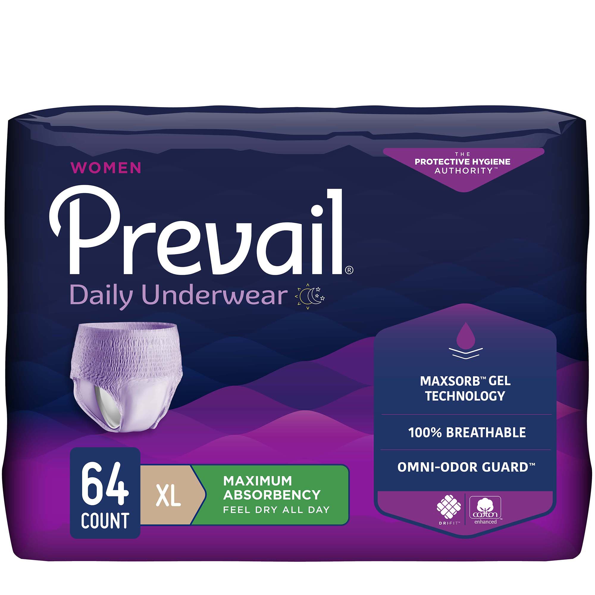Prevail® Daily Absorbent Underwear, X-Large, Lavender - Image 2