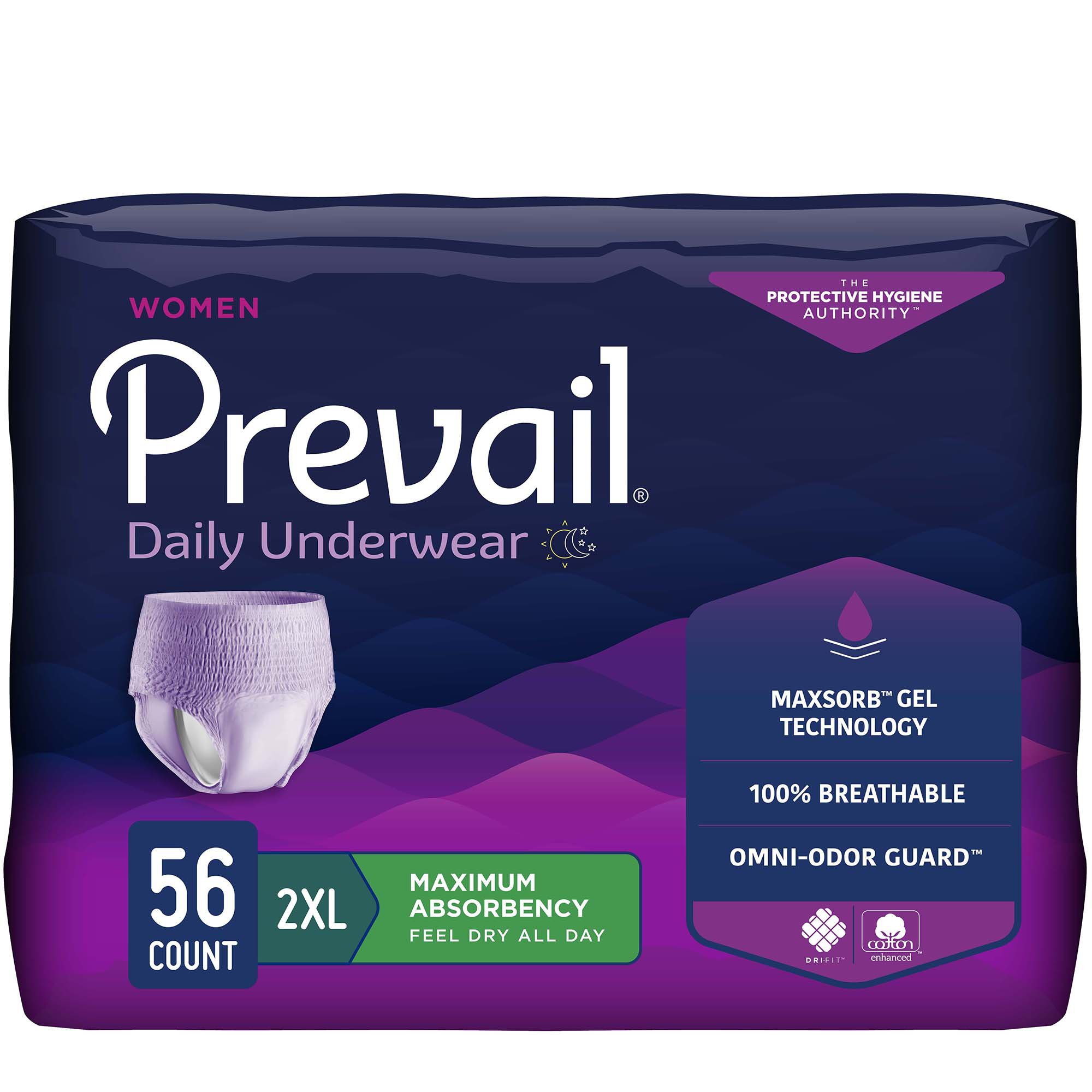 Prevail® for Women Daily Absorbent Underwear, 2X-Large - Image 2
