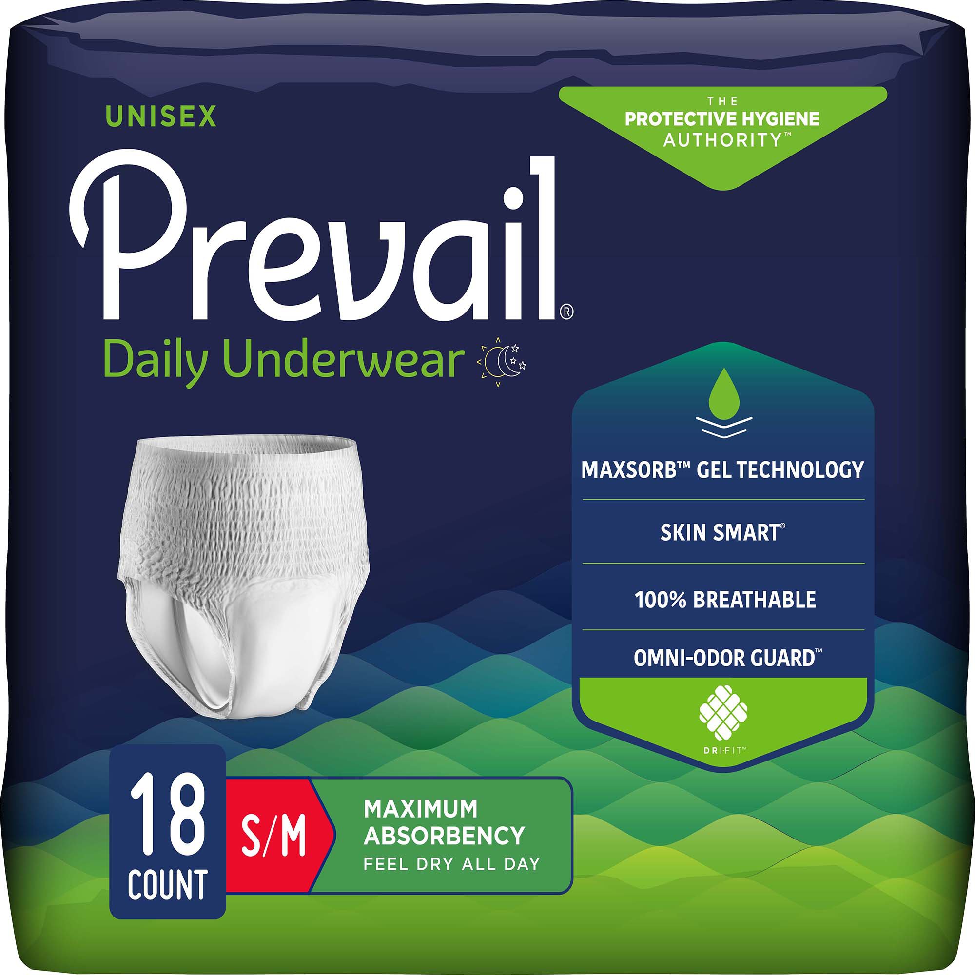 Prevail® Maximum Absorbent Underwear, Small / Medium