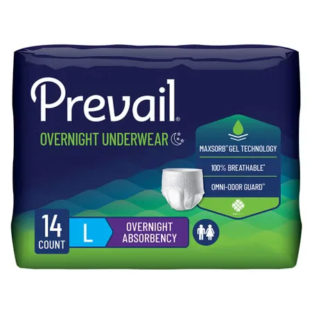 Prevail® Overnight Absorbent Underwear, Large