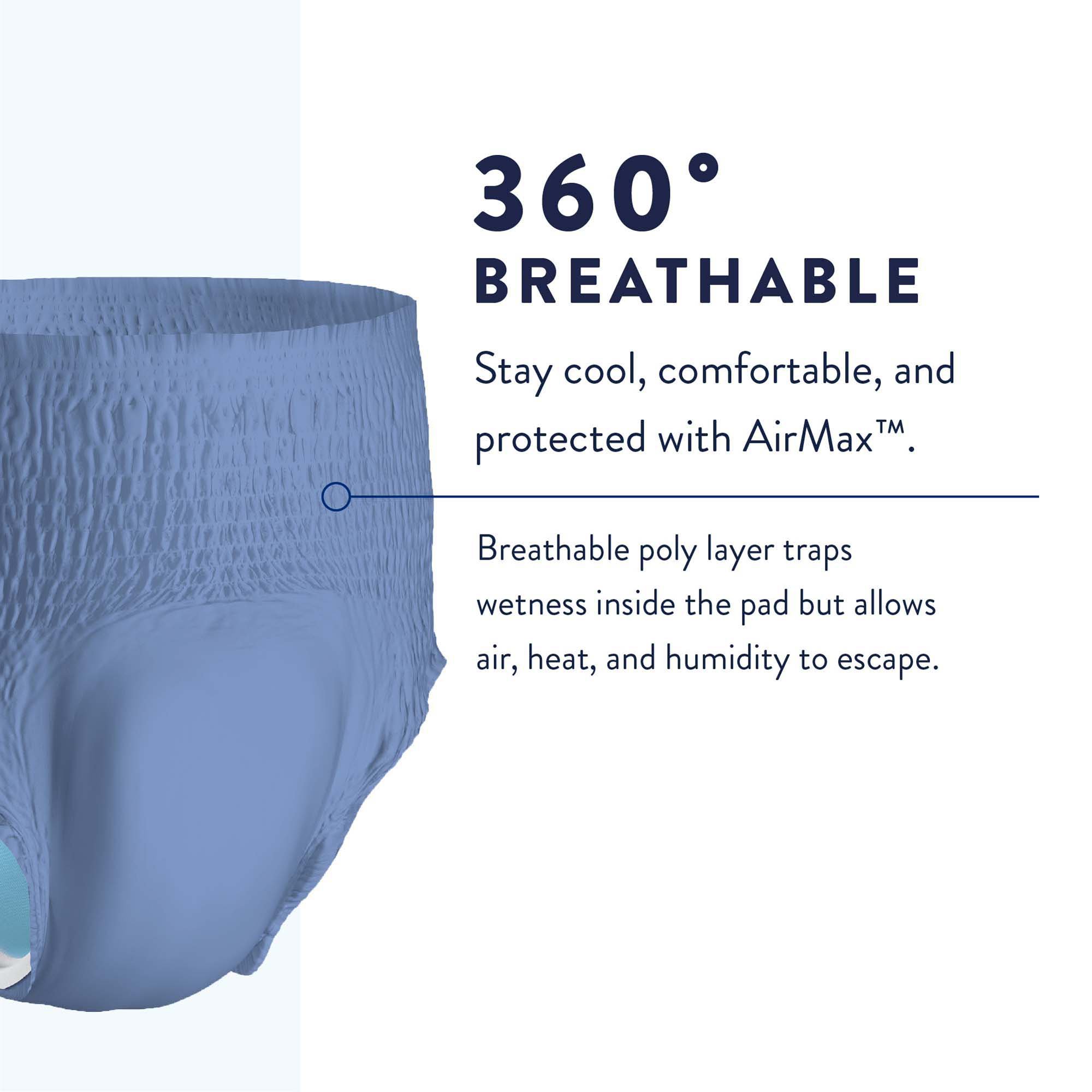 Prevail® Per-Fit® Men Adult Moderate Absorbent Underwear, Medium, White - Image 7