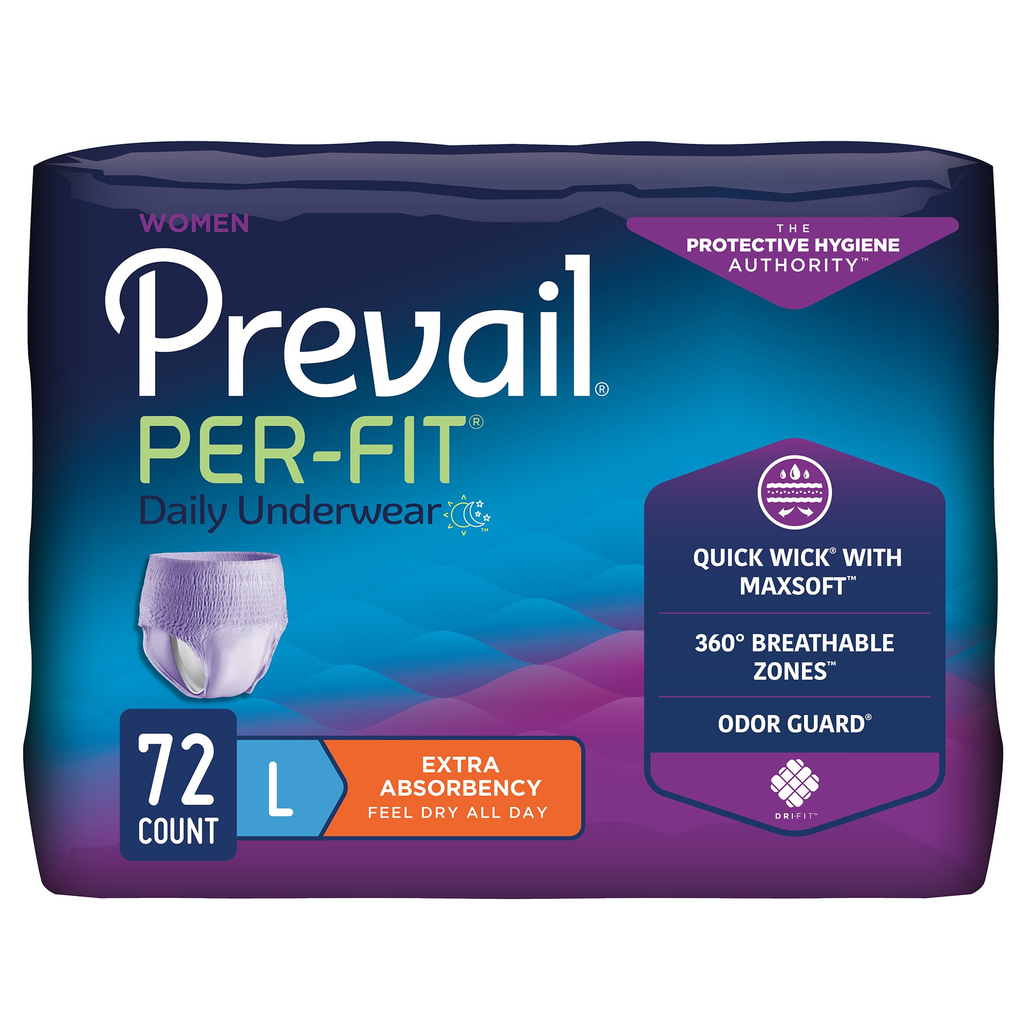 Prevail® Per-Fit® Women Extra Absorbent Underwear, Large - Image 2