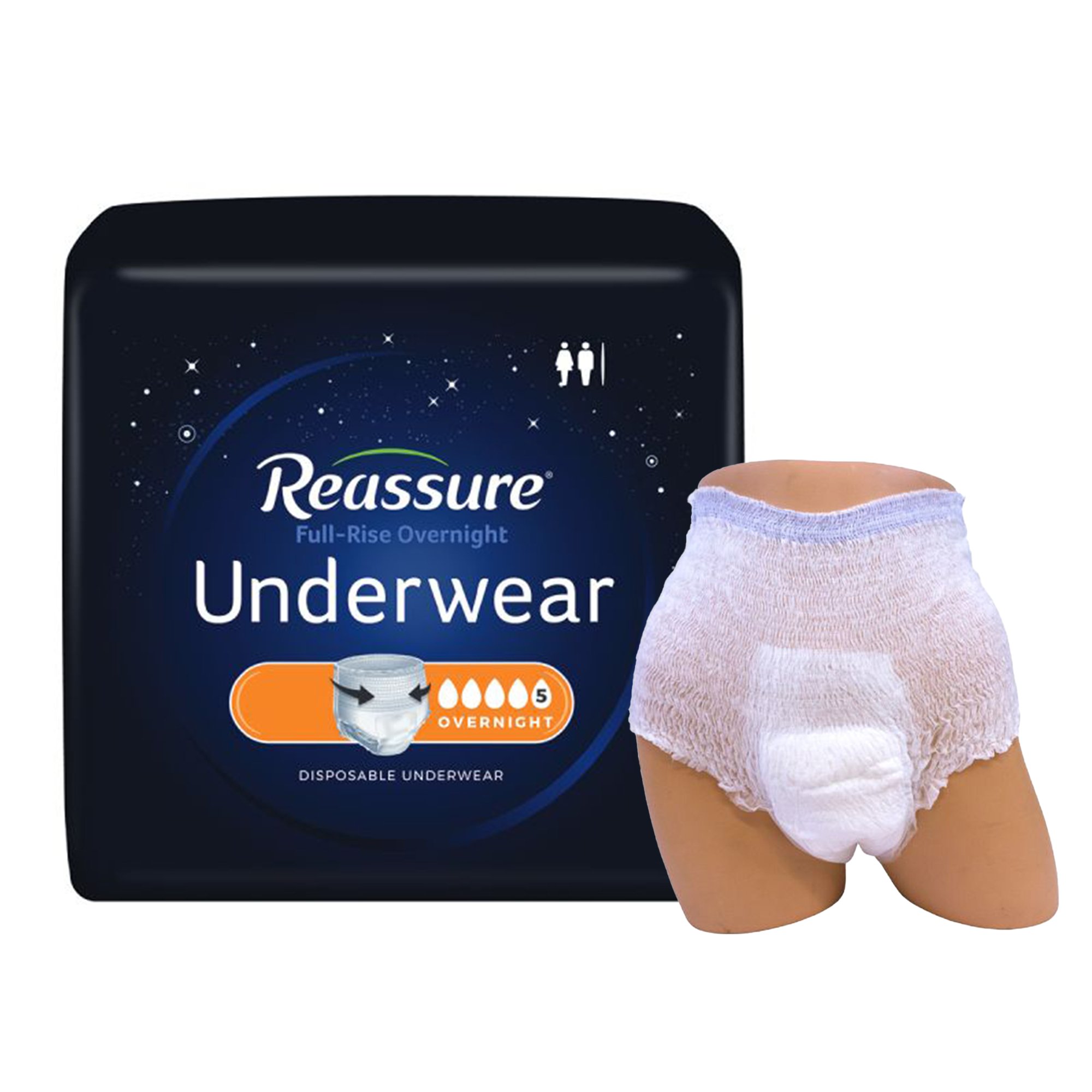 Reassure® Full-Rise Overnight Absorbent Underwear