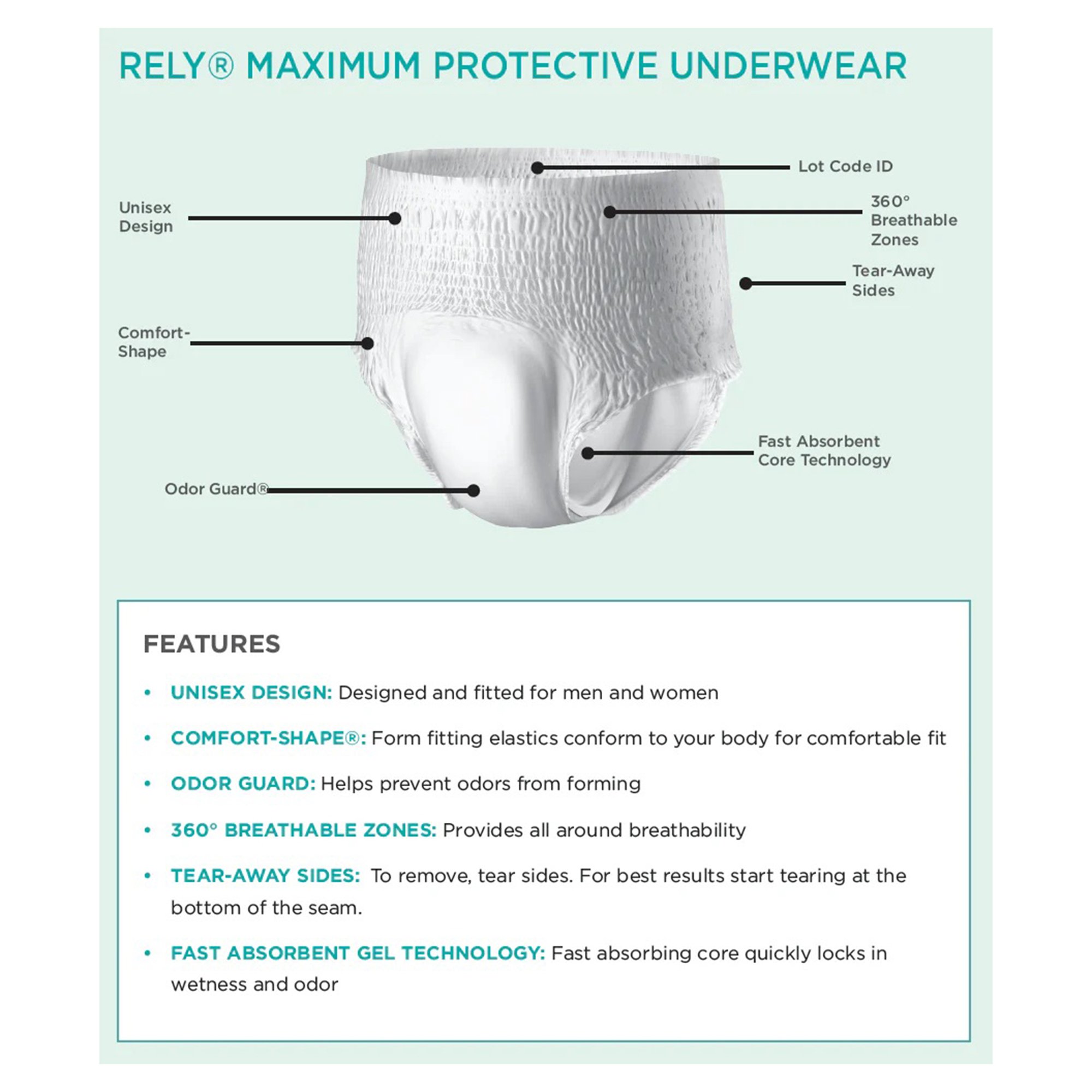 Rely® Maximum Absorbent Underwear - Image 7