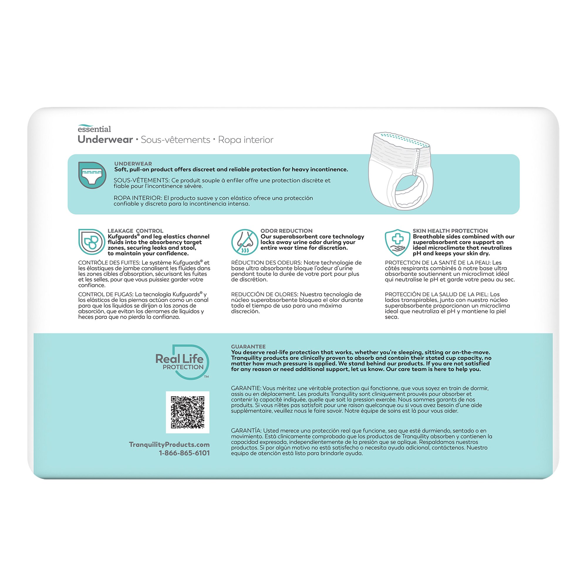 Select® Heavy Protection Absorbent Underwear, Large - Image 2