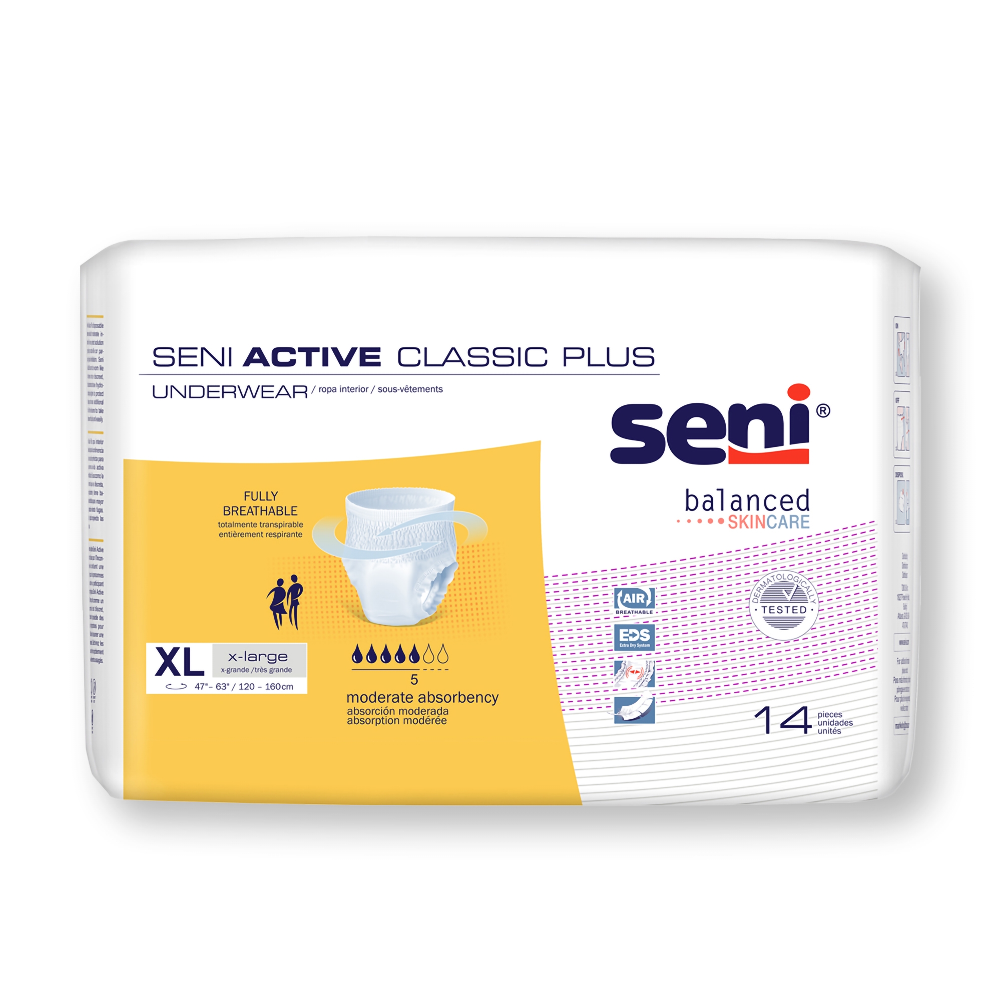 Seni® Active Classic Plus Moderate Absorbent Underwear, Extra Large