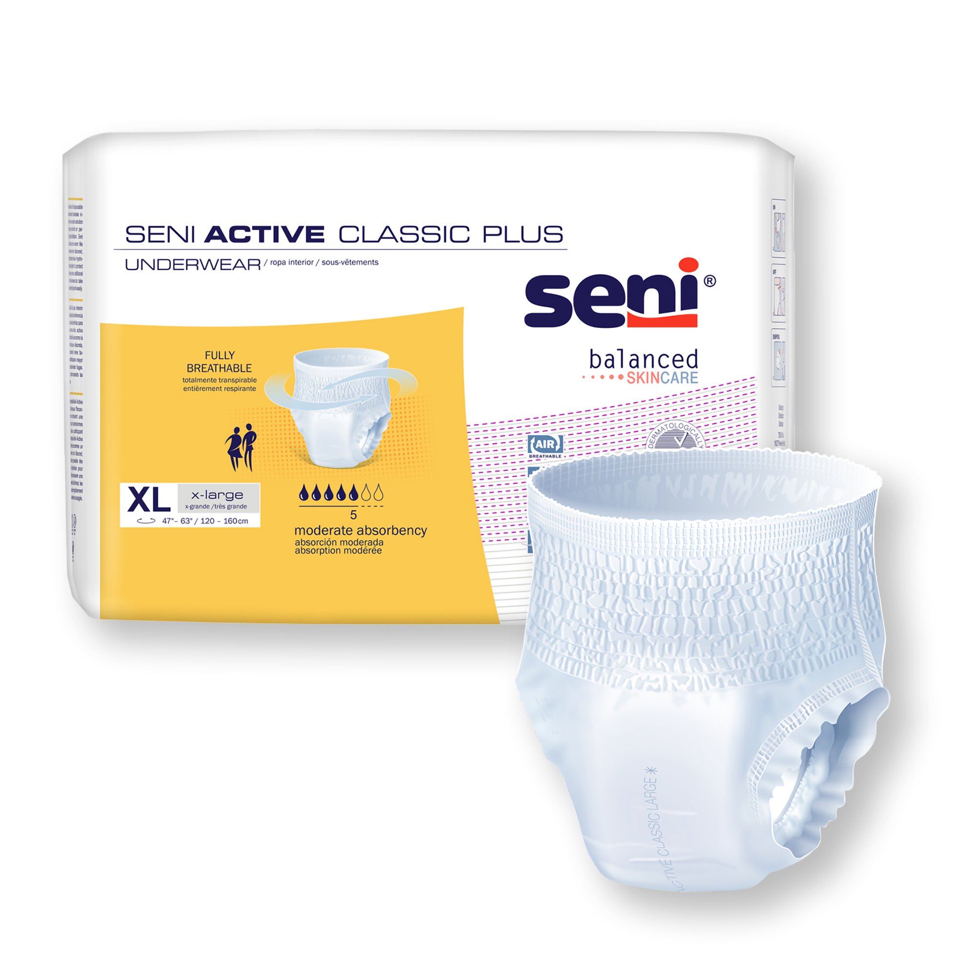 Seni® Active Classic Plus Moderate Absorbent Underwear, Extra Large - Image 4