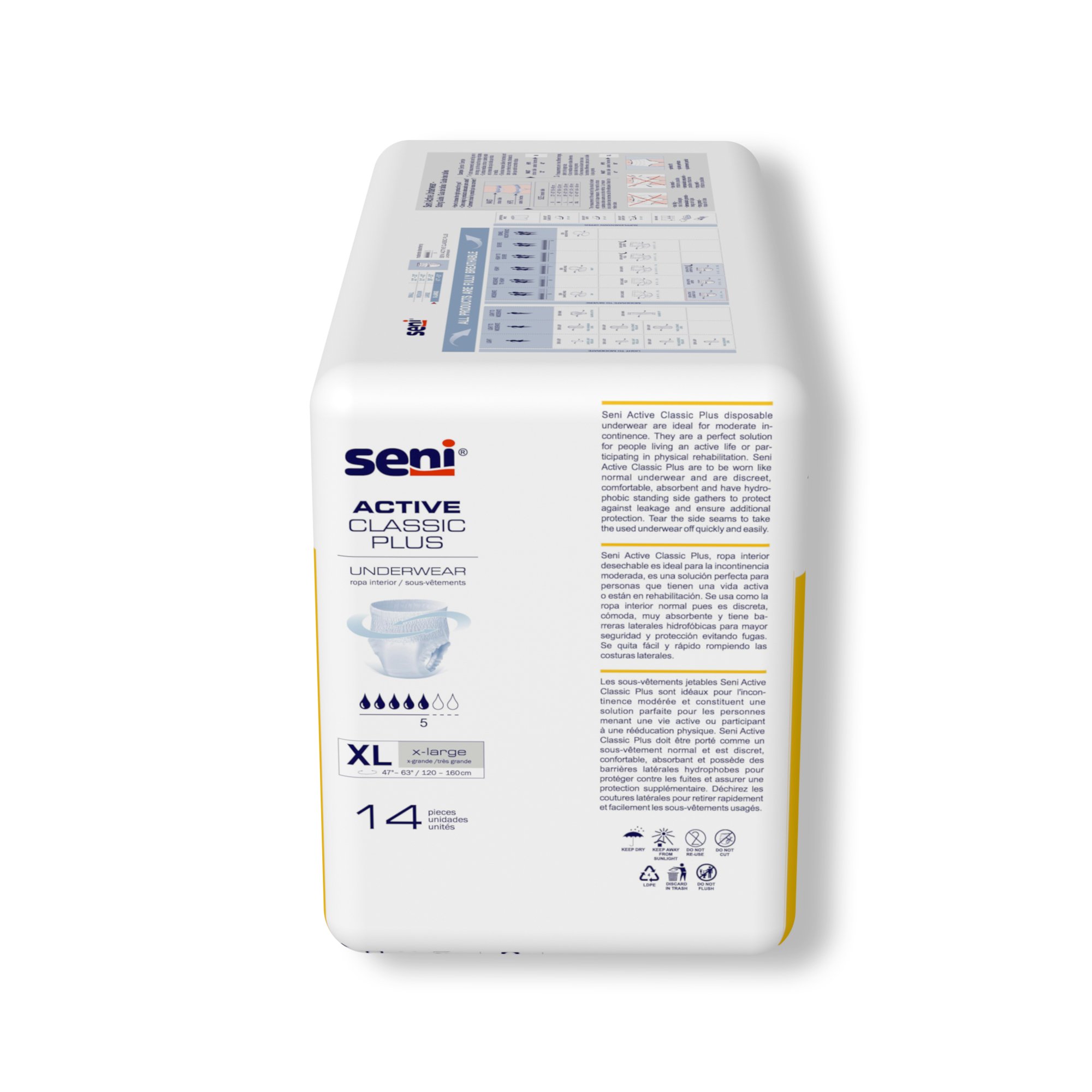 Seni® Active Classic Plus Moderate Absorbent Underwear, Extra Large - Image 5