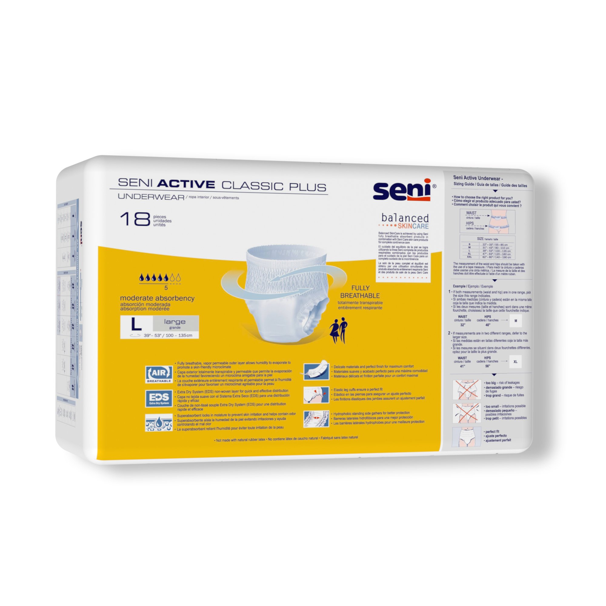 Seni® Active Classic Plus Moderate Absorbent Underwear, Large - Image 7