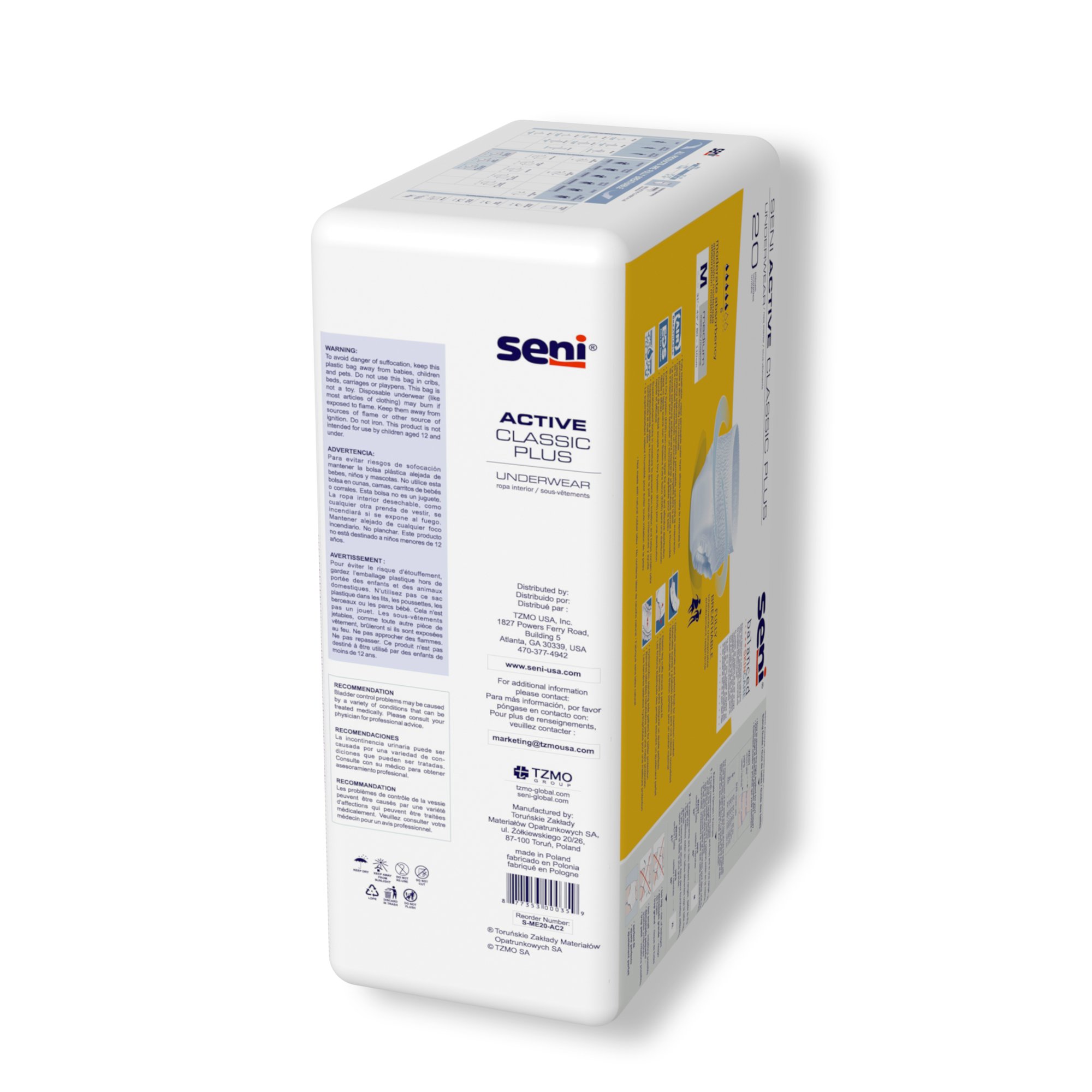 Seni® Active Classic Plus Moderate Absorbent Underwear, Medium - Image 6